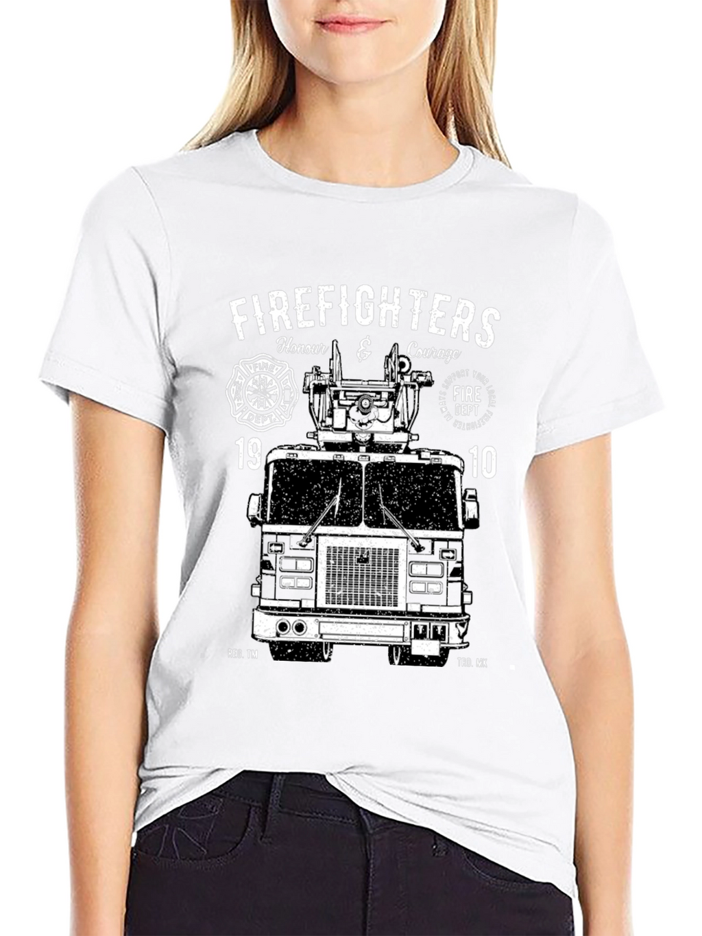 Firefighters Honor and Courage Black T-Shirt
