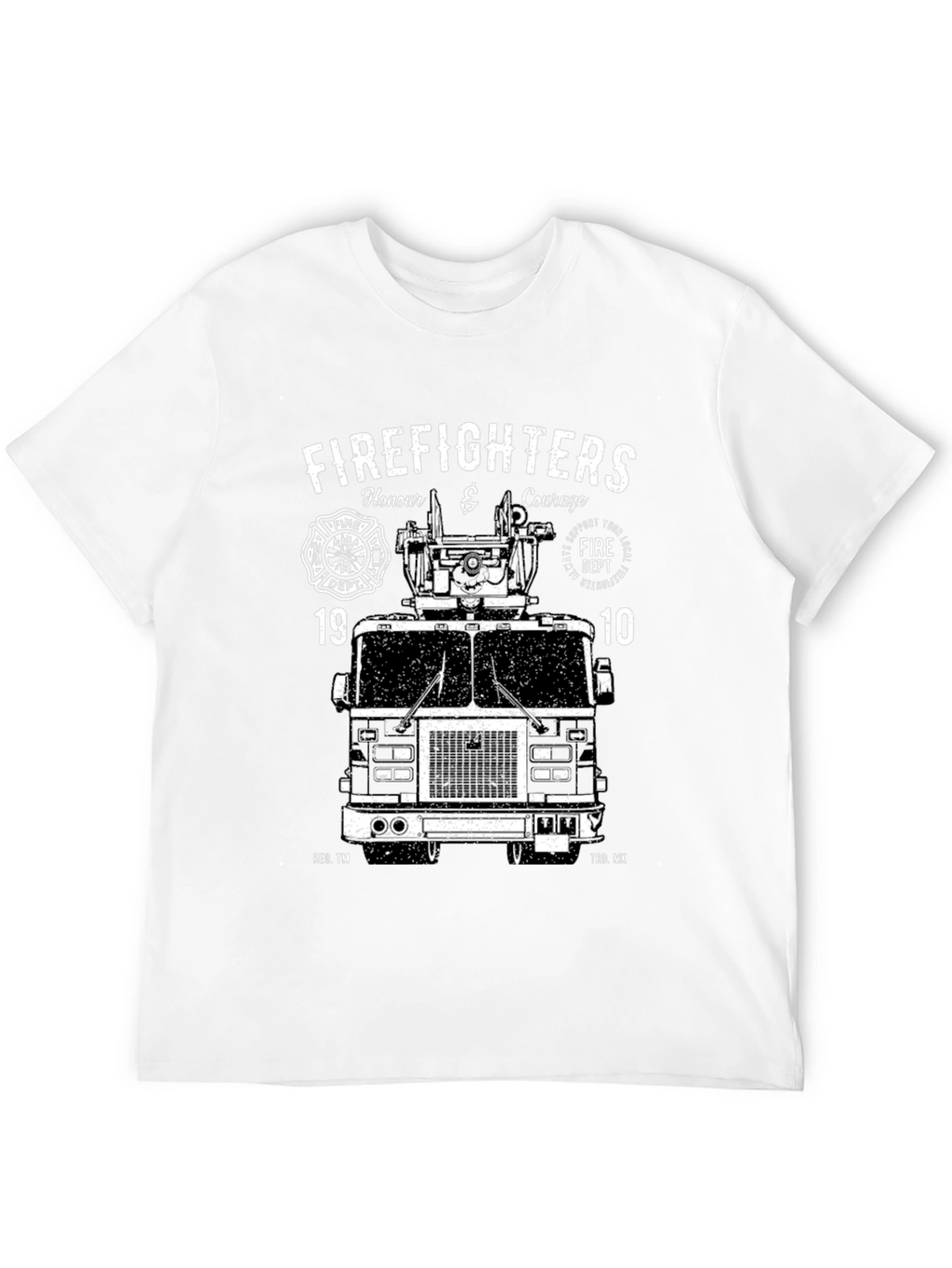 Firefighters Honor and Courage Black T-Shirt