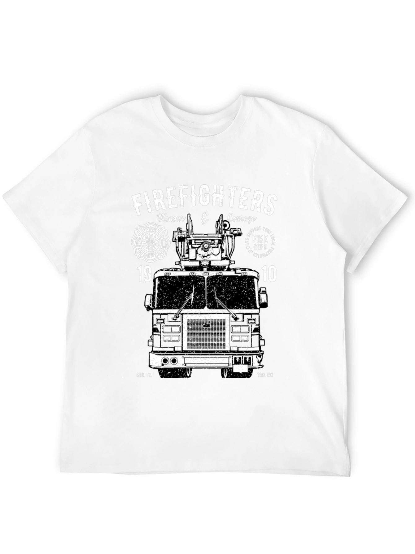 Firefighters Honor and Courage Black T-Shirt