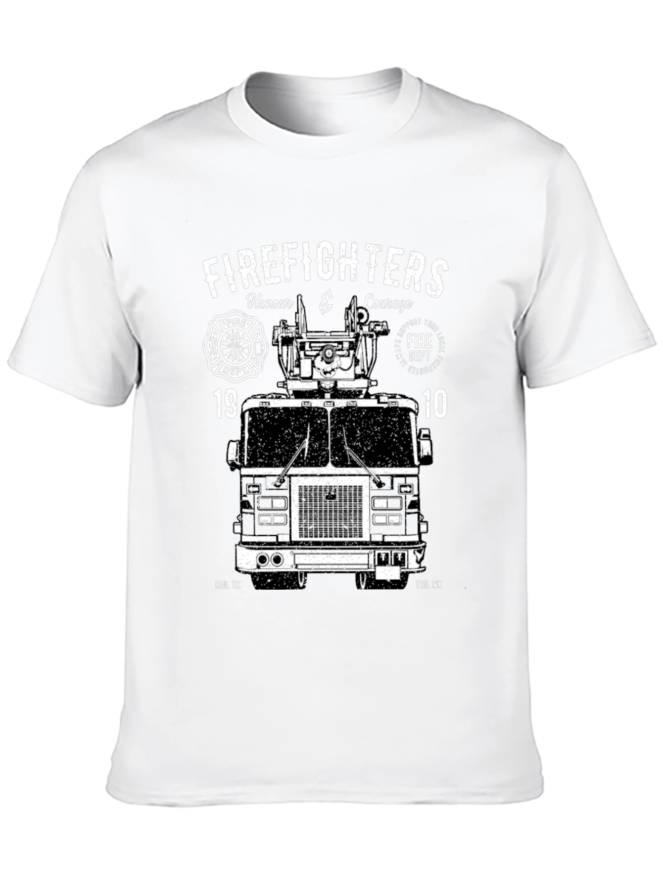 Firefighters Honor and Courage Black T-Shirt