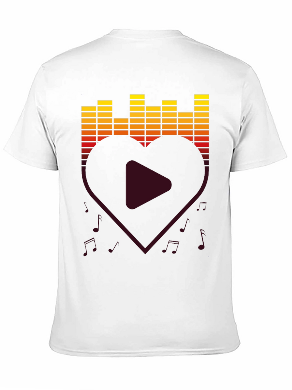 Music Lover T-Shirt - Heart Equalizer Design
