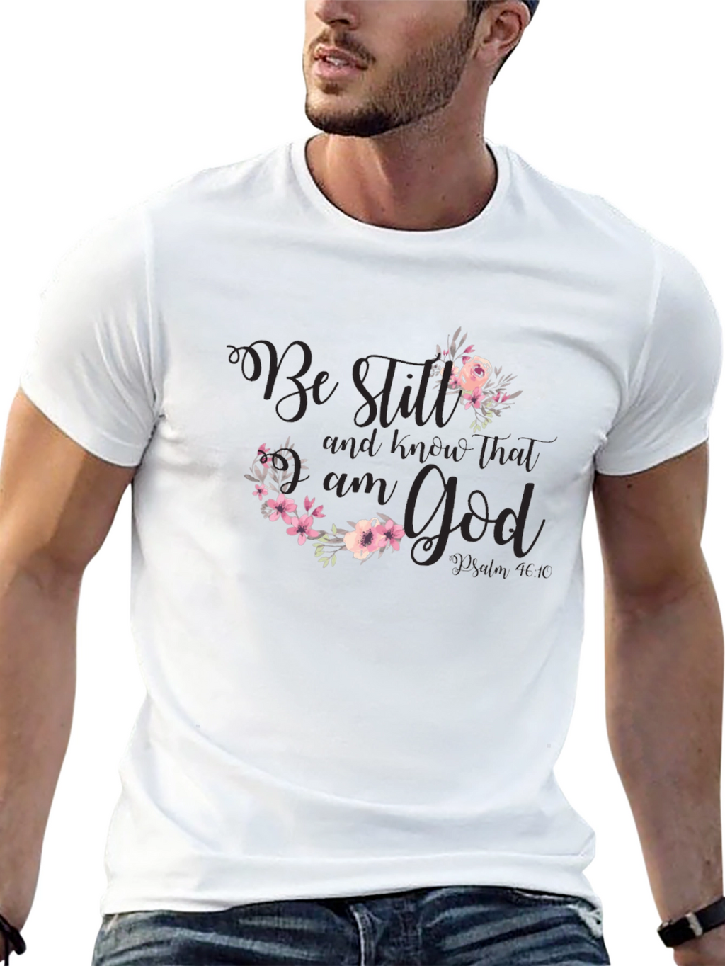 Floral Be Still Christian T-Shirt