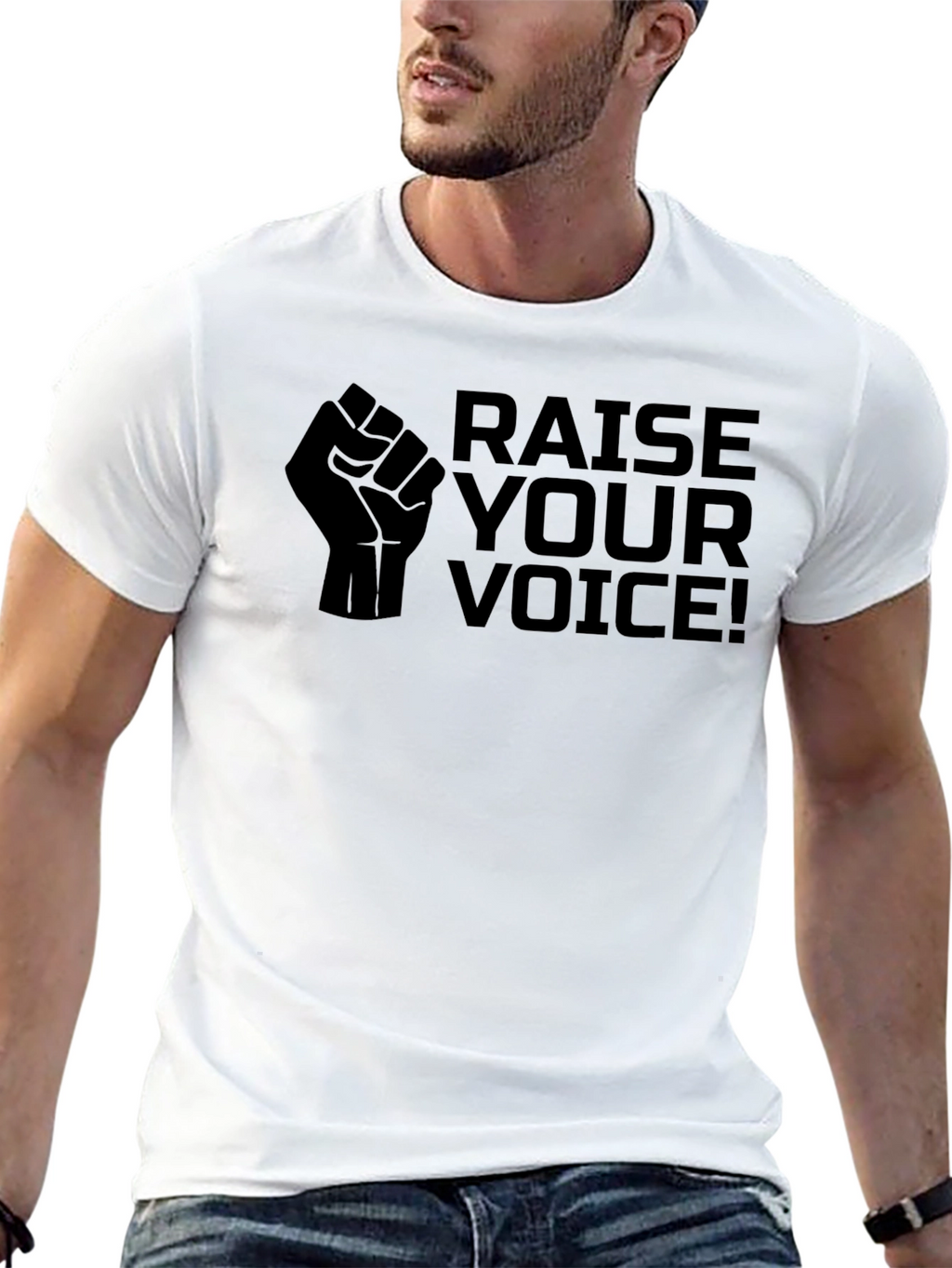 Raise Your Voice Graphic Tee - Black