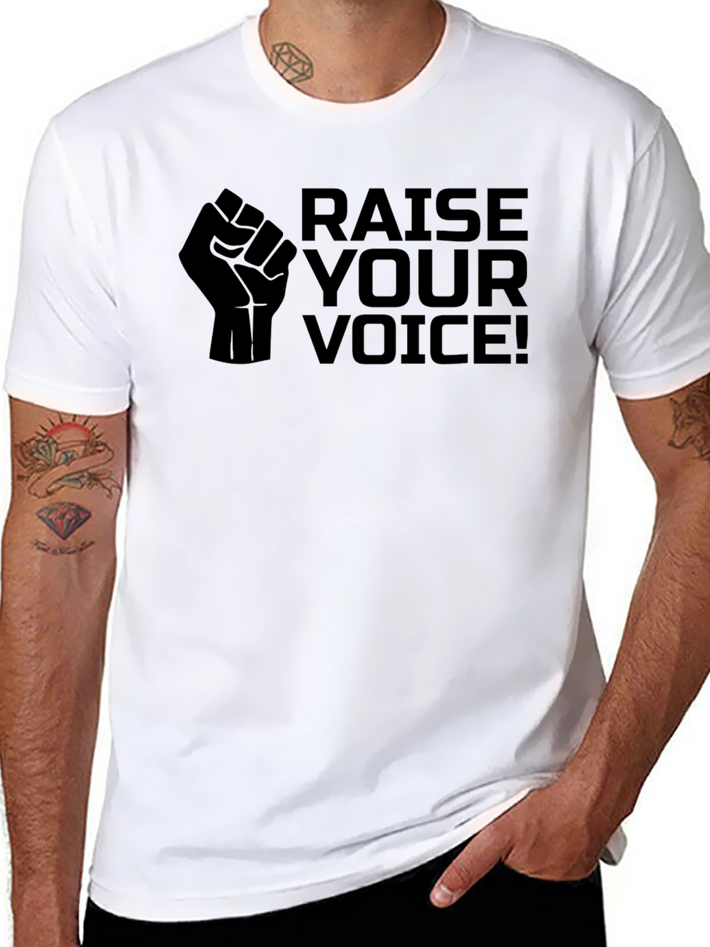 Raise Your Voice Graphic Tee - Black
