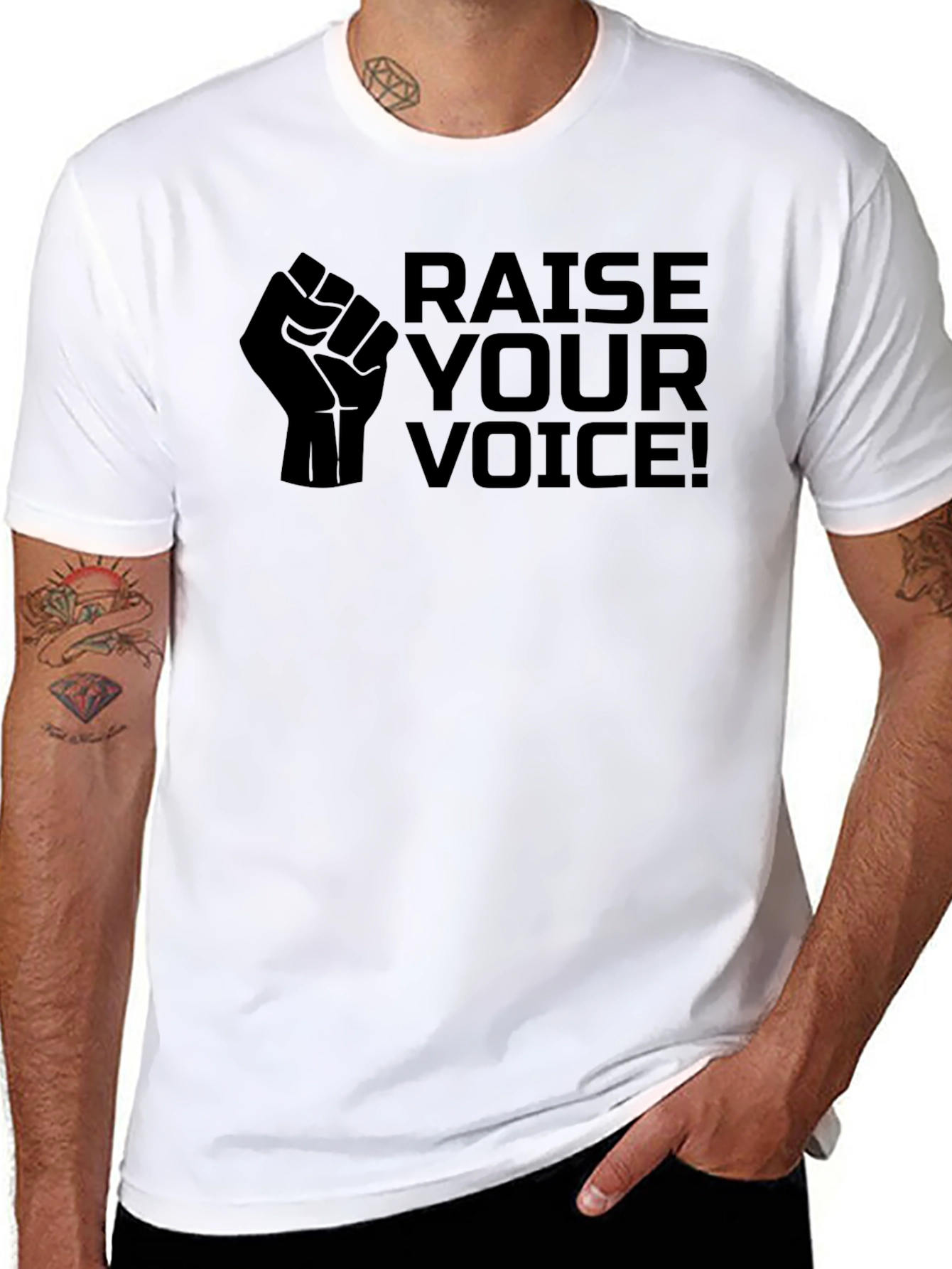 Raise Your Voice Graphic Tee - Black