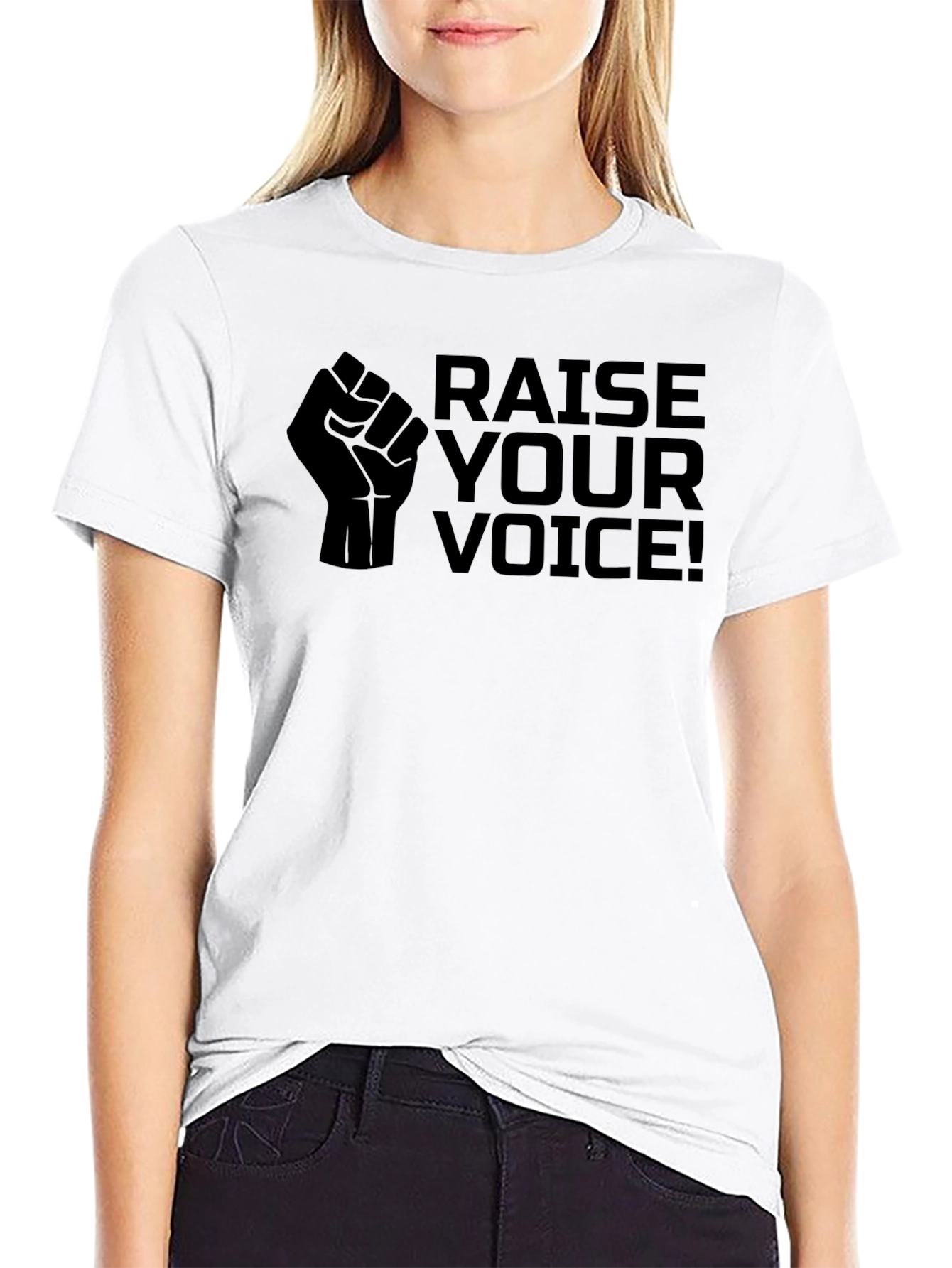 Raise Your Voice Graphic Tee - Black