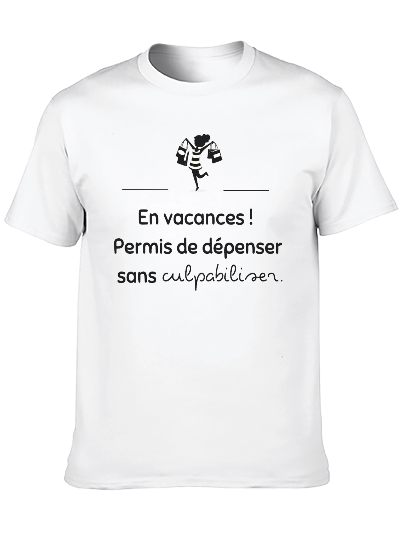 Vacation Mode Black T-Shirt - Guilt-Free Spending!