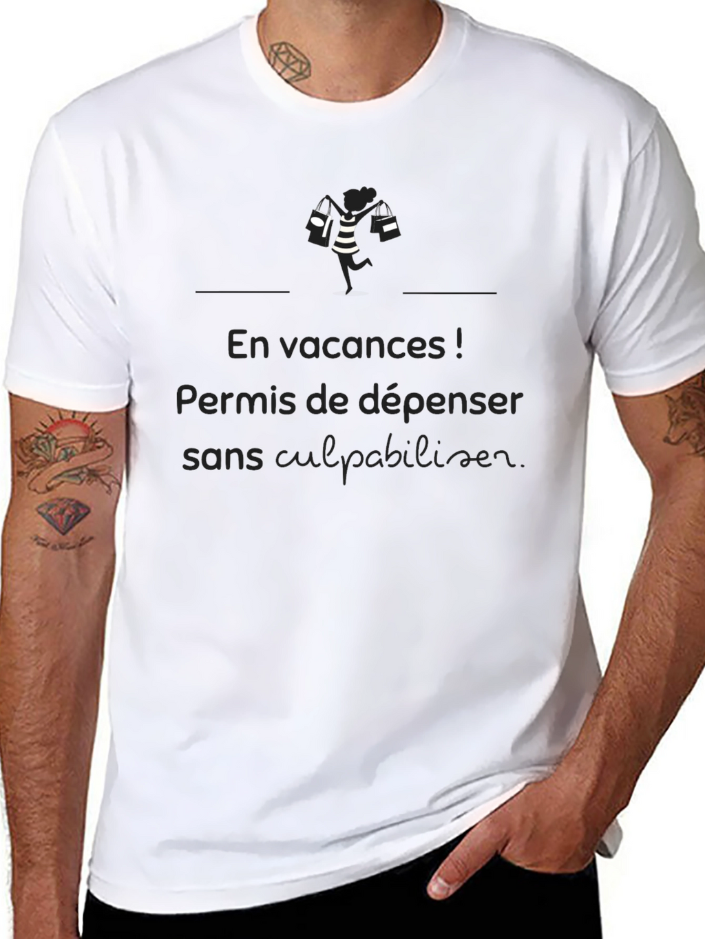 Vacation Mode Black T-Shirt - Guilt-Free Spending!