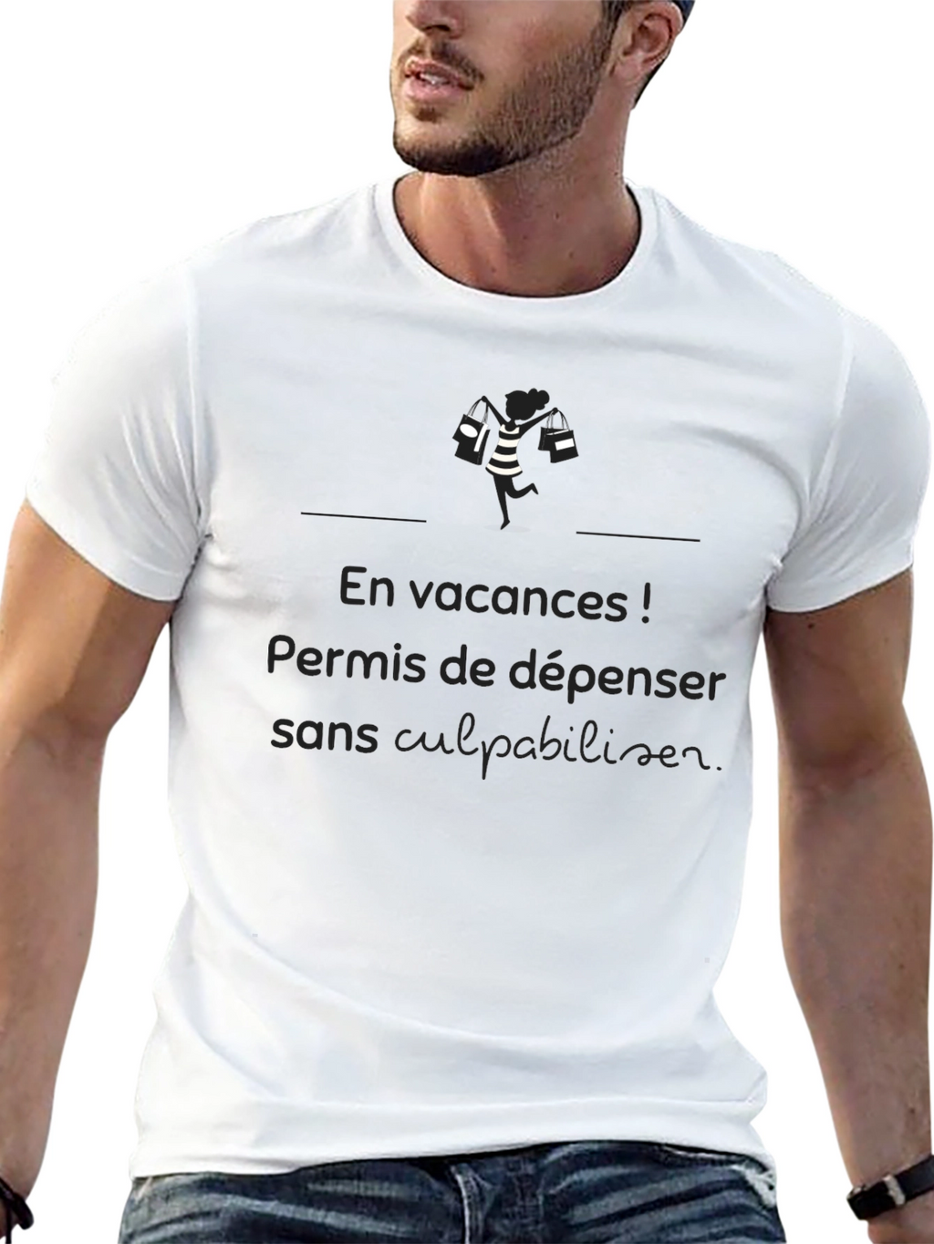 Vacation Mode Black T-Shirt - Guilt-Free Spending!