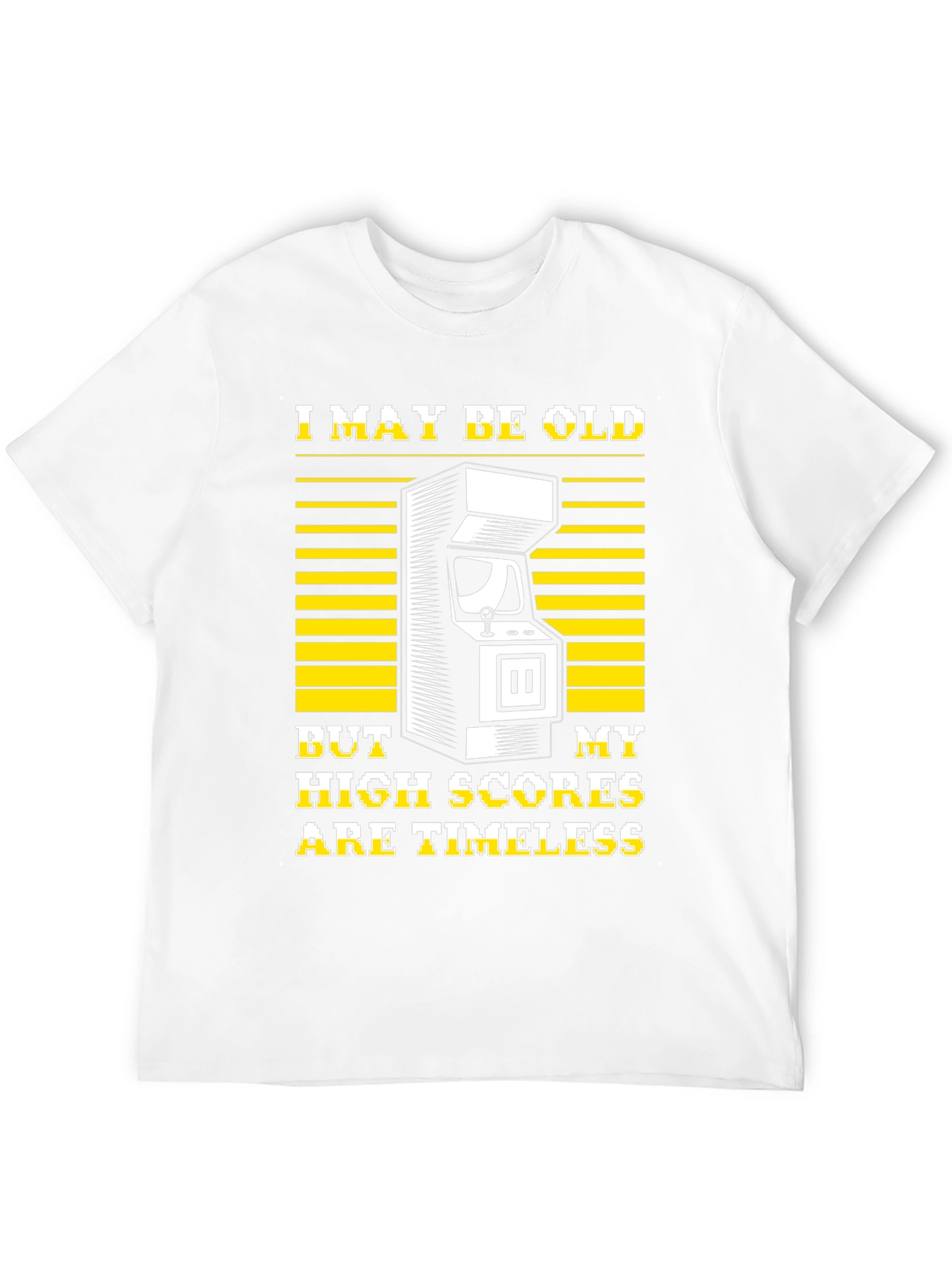 I May Be Old High Scores Timeless Black T-Shirt