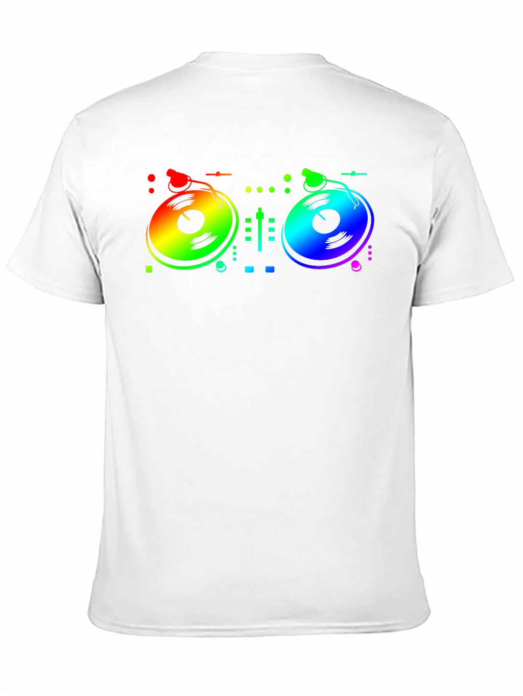 Rainbow DJ Turntable Graphic T-Shirt