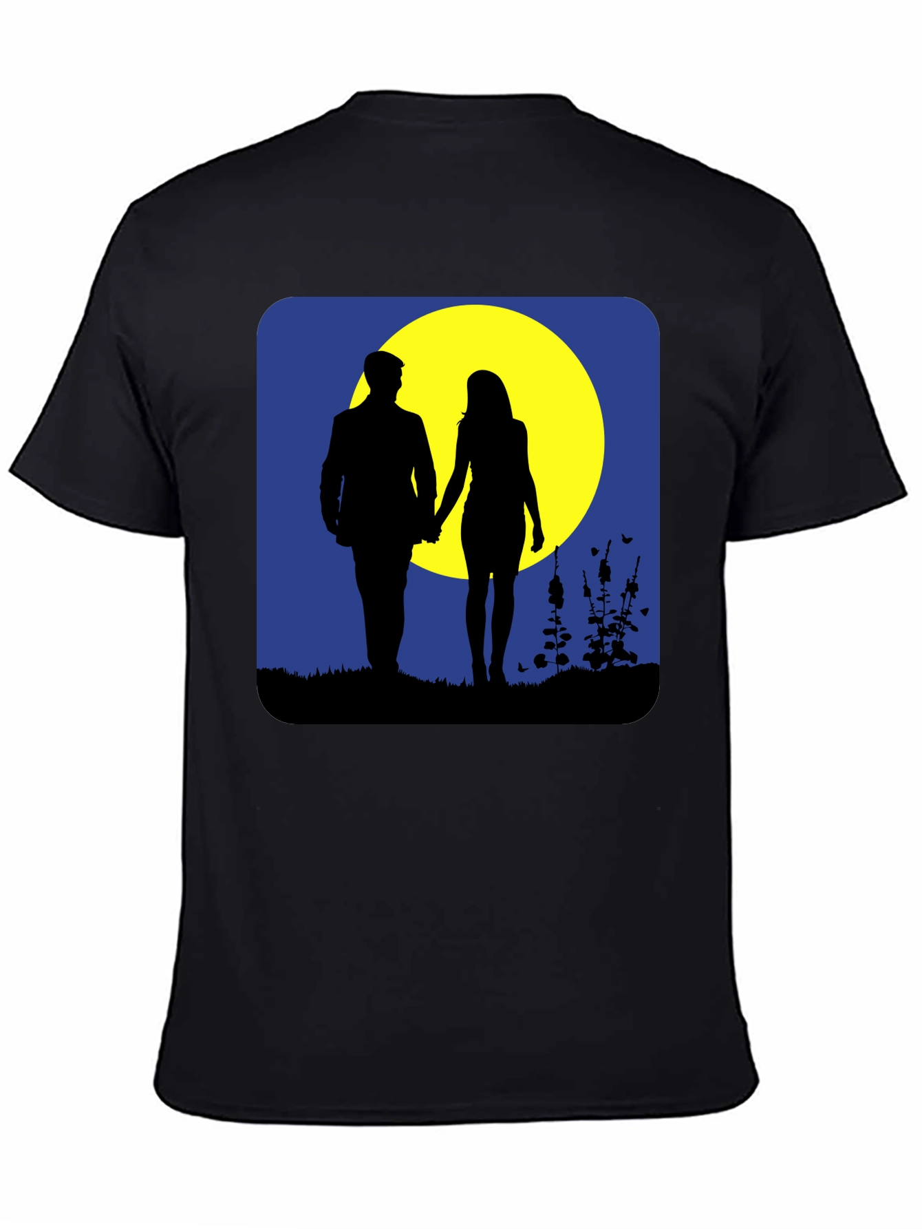 Romantic Moonlight Walk Graphic T-Shirt