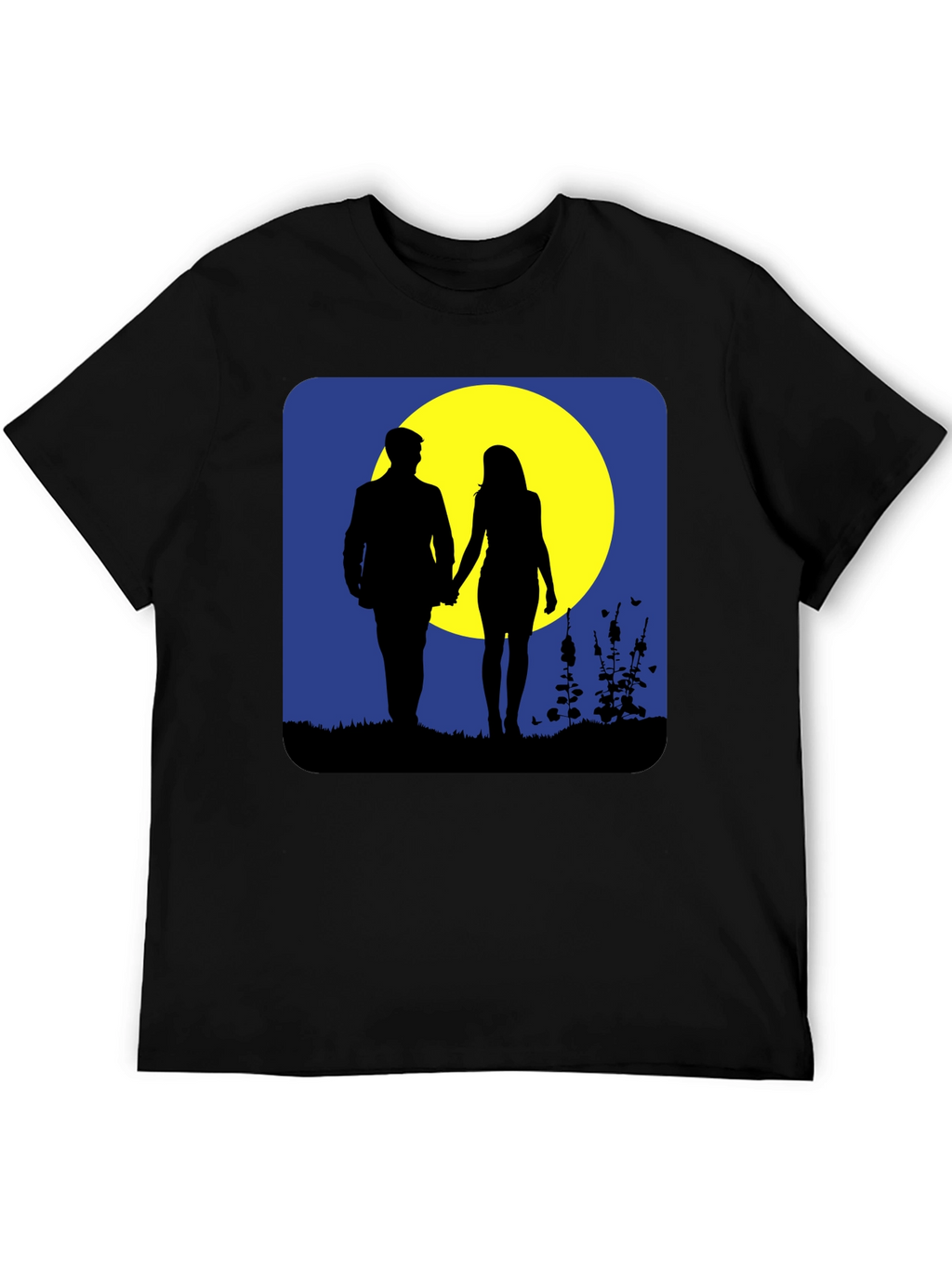 Romantic Moonlight Walk Graphic T-Shirt