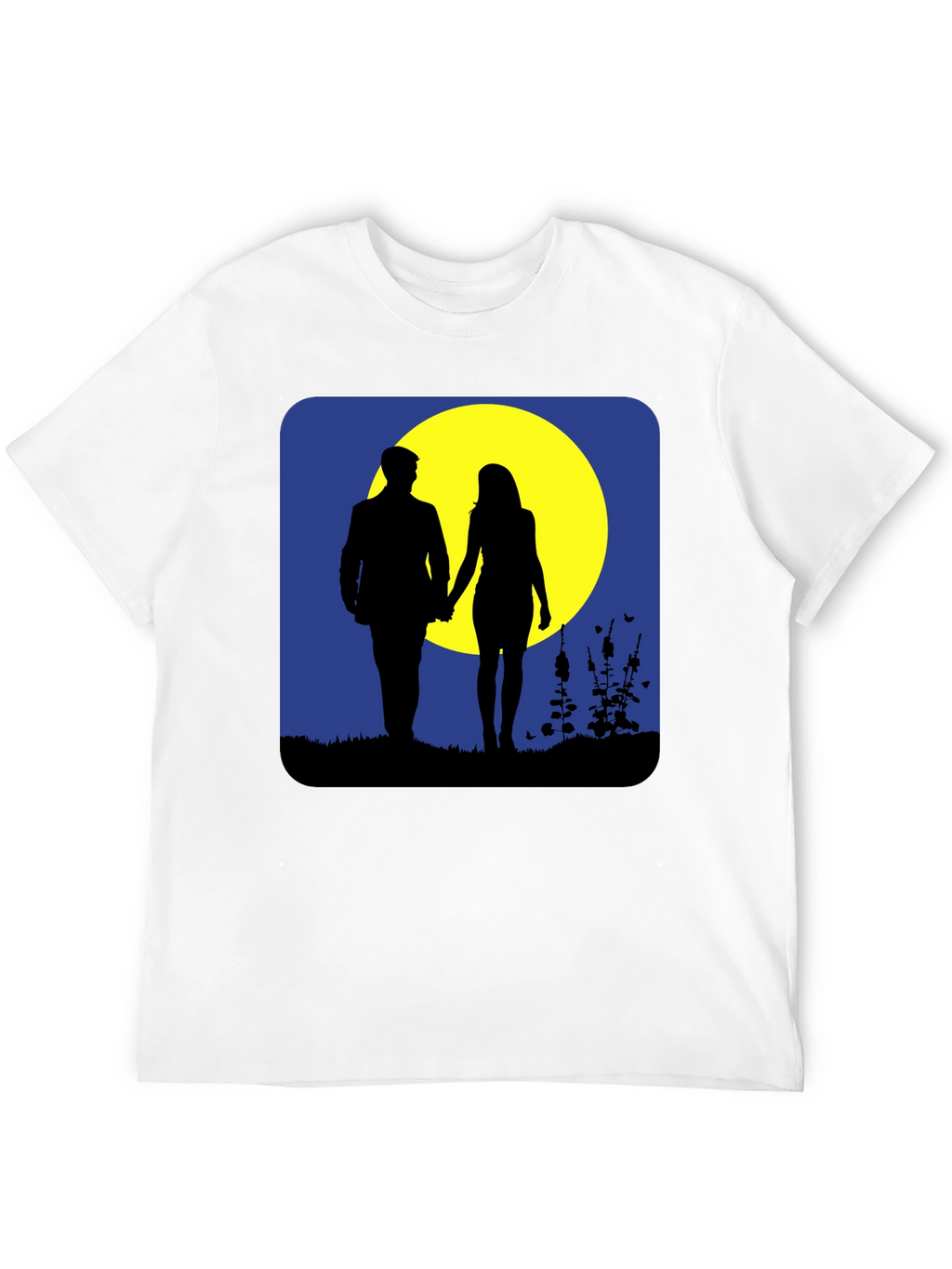 Romantic Moonlight Walk Graphic T-Shirt