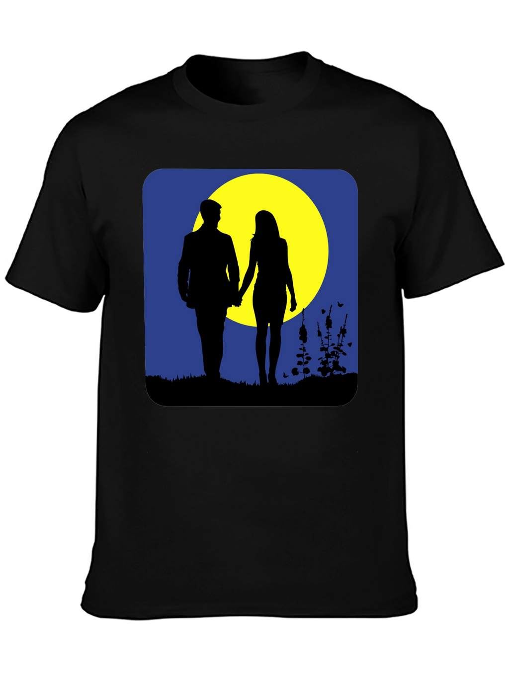 Romantic Moonlight Walk Graphic T-Shirt