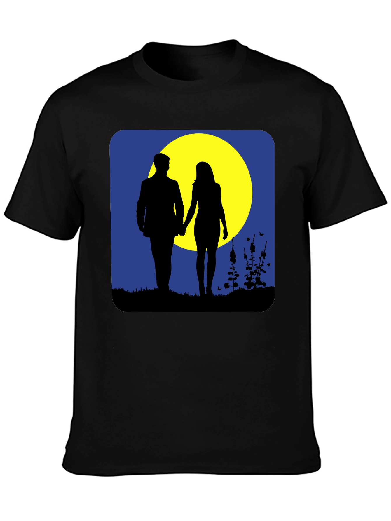 Romantic Moonlight Walk Graphic T-Shirt