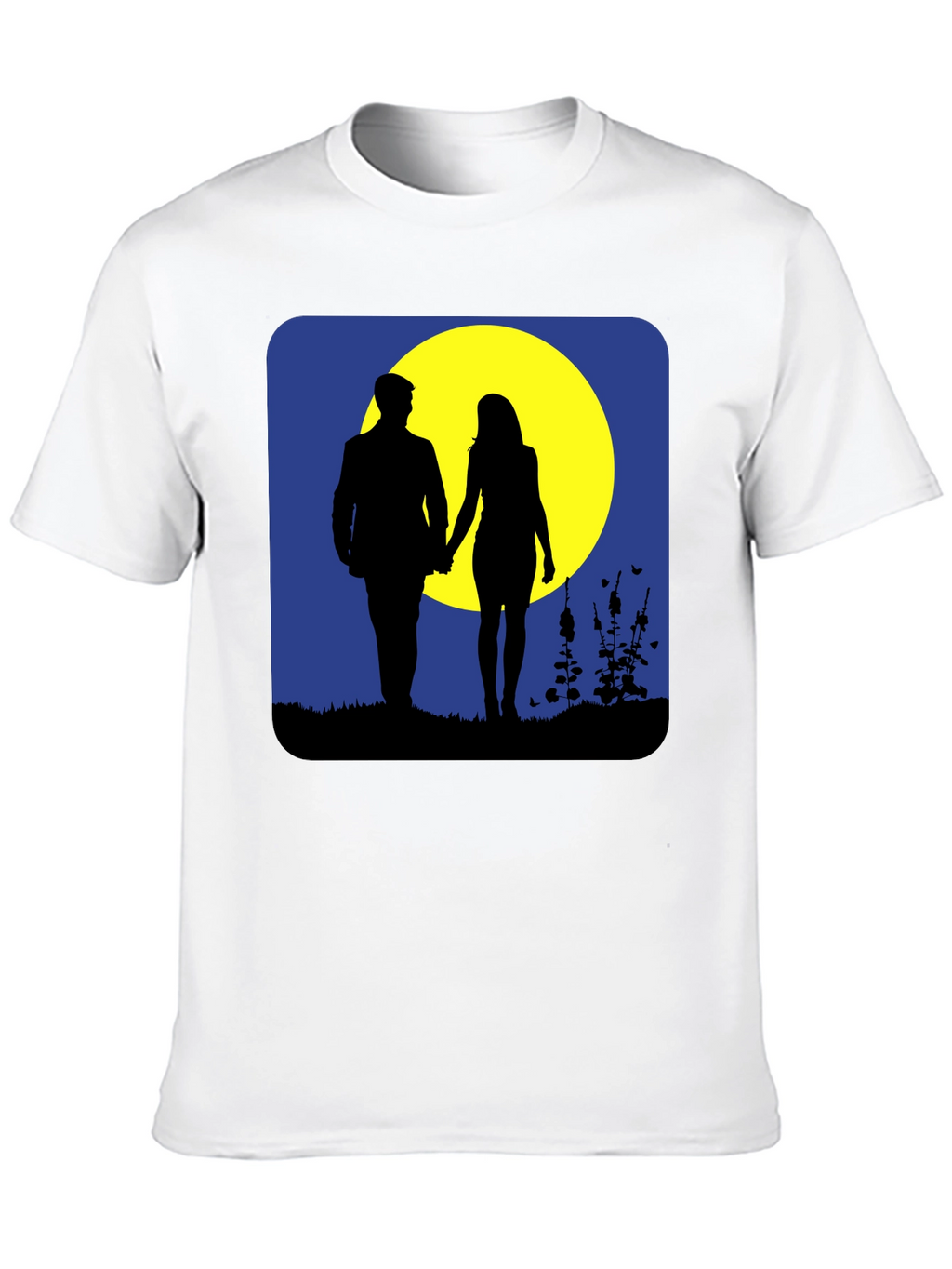 Romantic Moonlight Walk Graphic T-Shirt