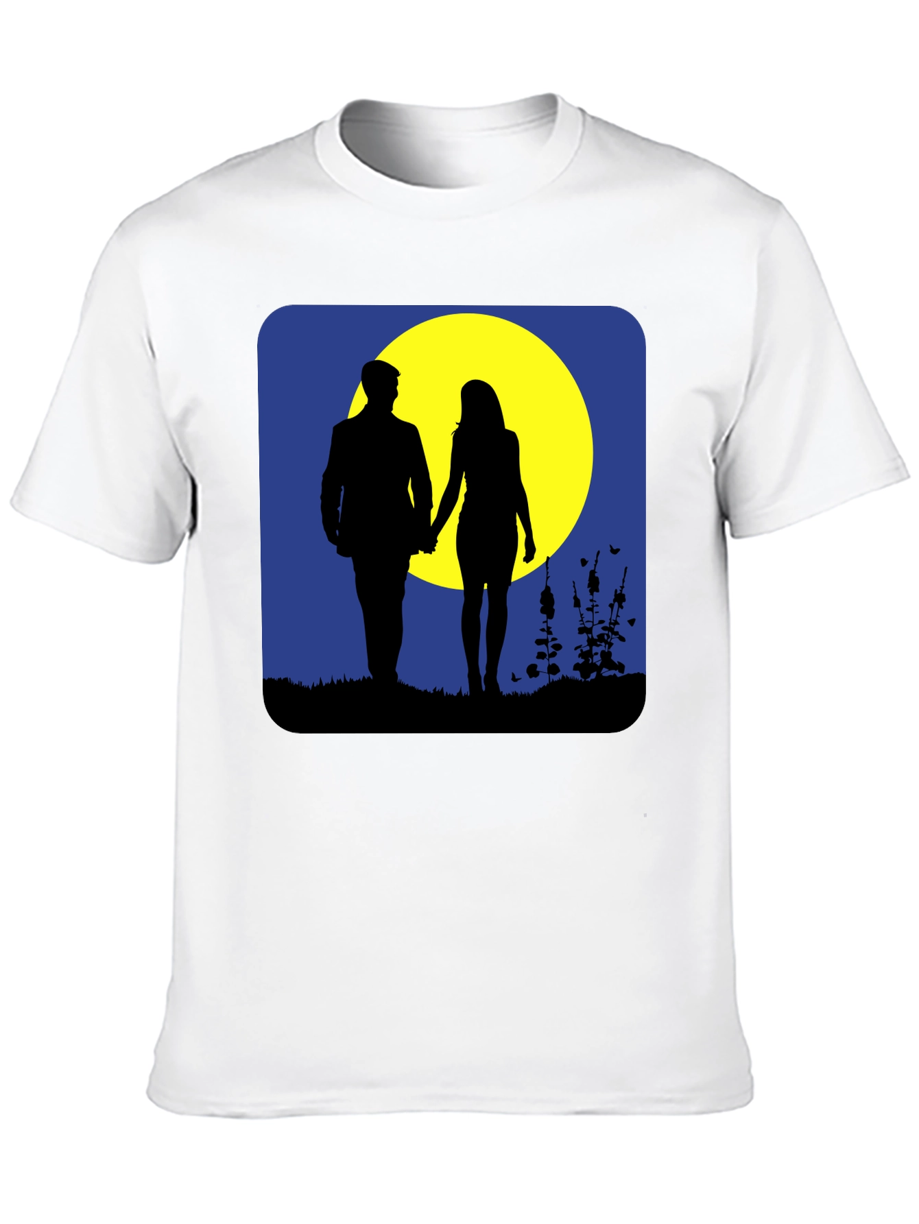 Romantic Moonlight Walk Graphic T-Shirt