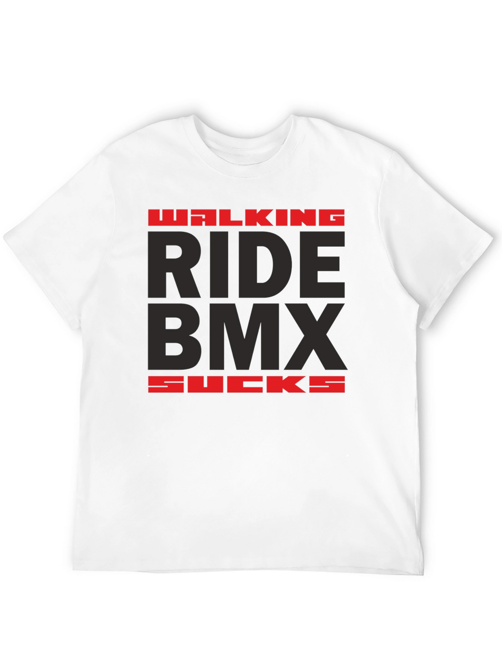 Walking Ride BMX Sucks Graphic Tee - Black