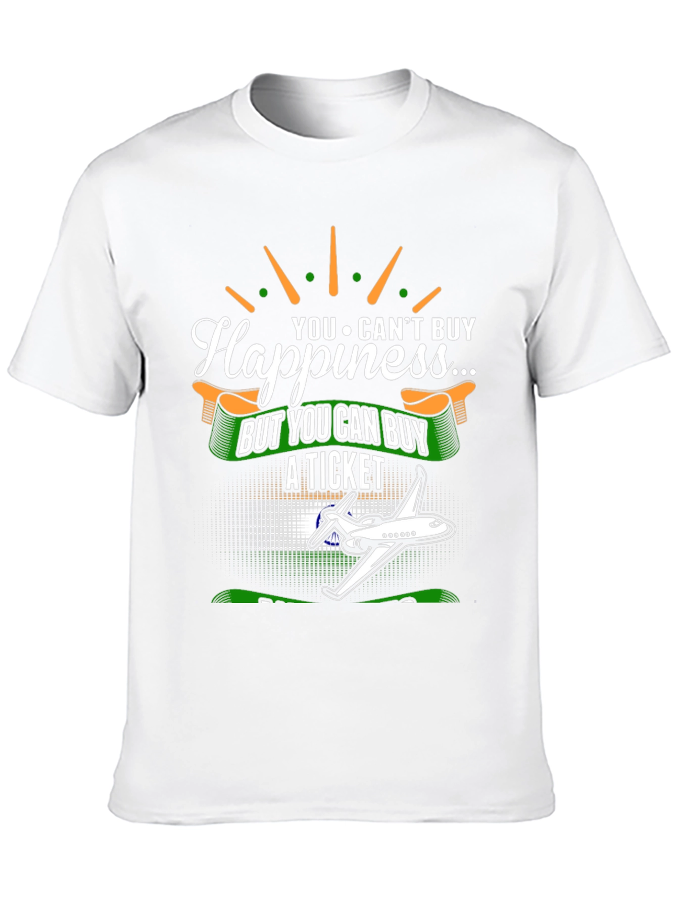 Happiness Ticket T-Shirt - Airplane Graphic Tee