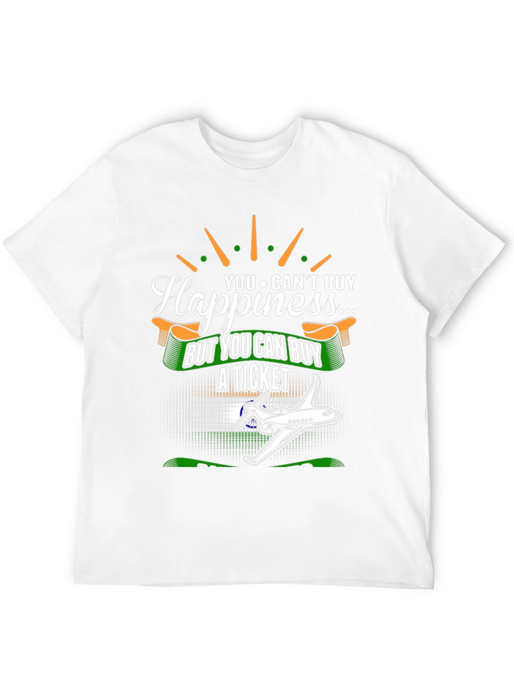 Happiness Ticket T-Shirt - Airplane Graphic Tee