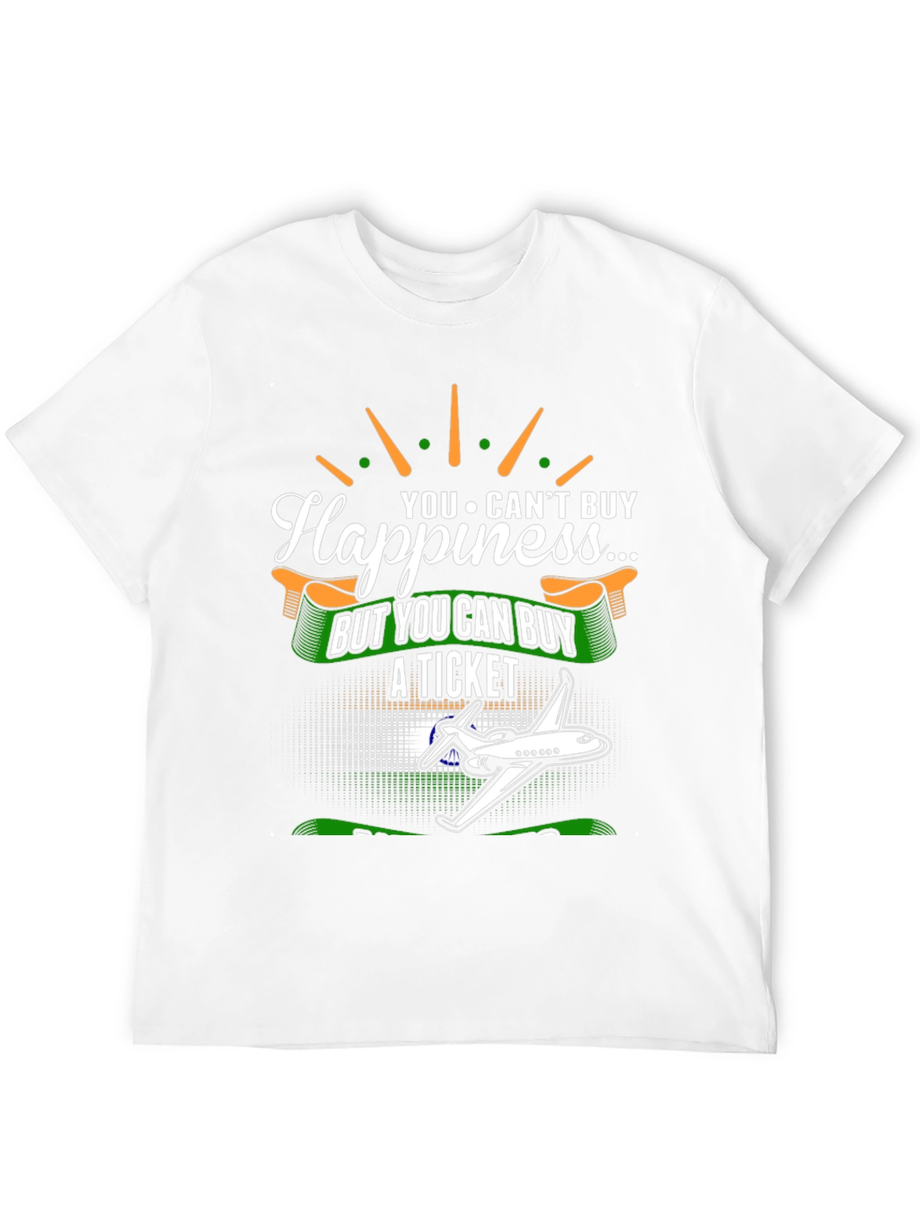 Happiness Ticket T-Shirt - Airplane Graphic Tee