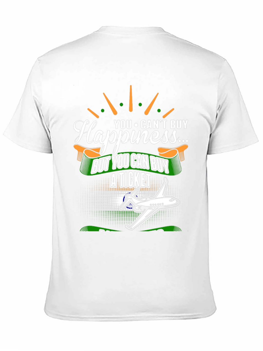 Happiness Ticket T-Shirt - Airplane Graphic Tee