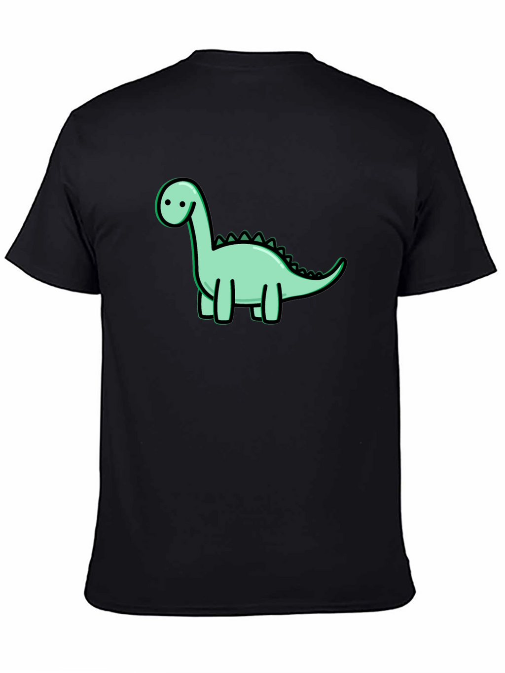Cute Dinosaur Graphic Black T-Shirt