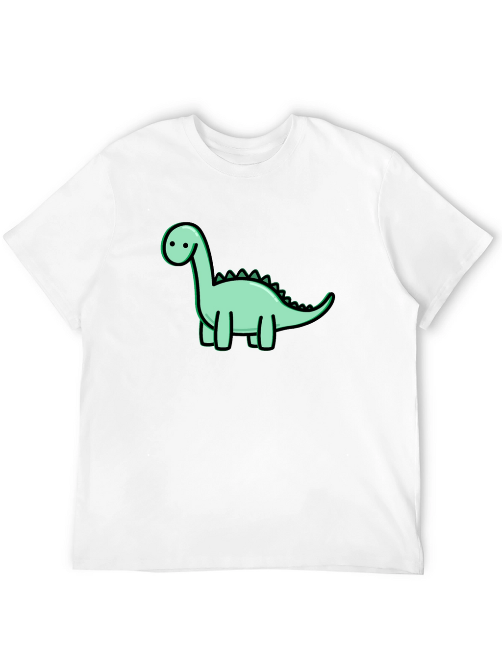 Cute Dinosaur Graphic Black T-Shirt