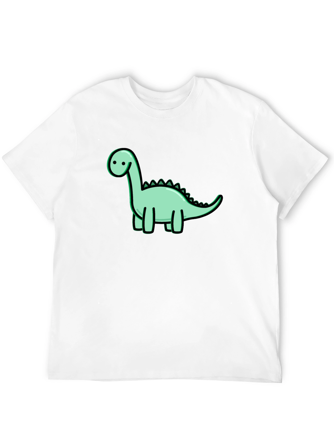 Cute Dinosaur Graphic Black T-Shirt