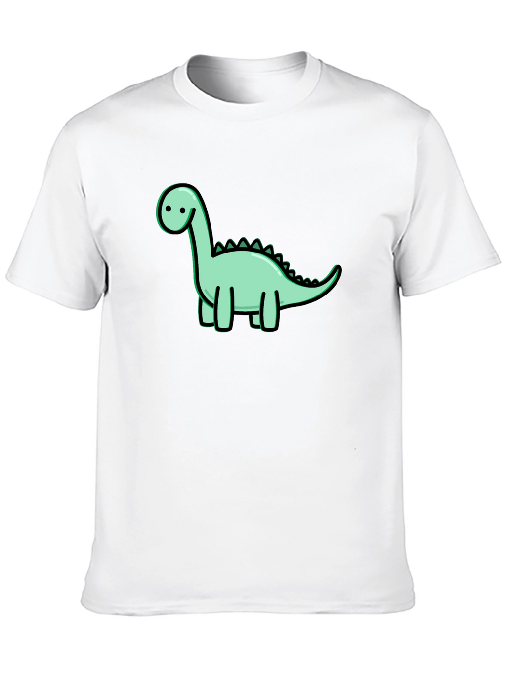 Cute Dinosaur Graphic Black T-Shirt