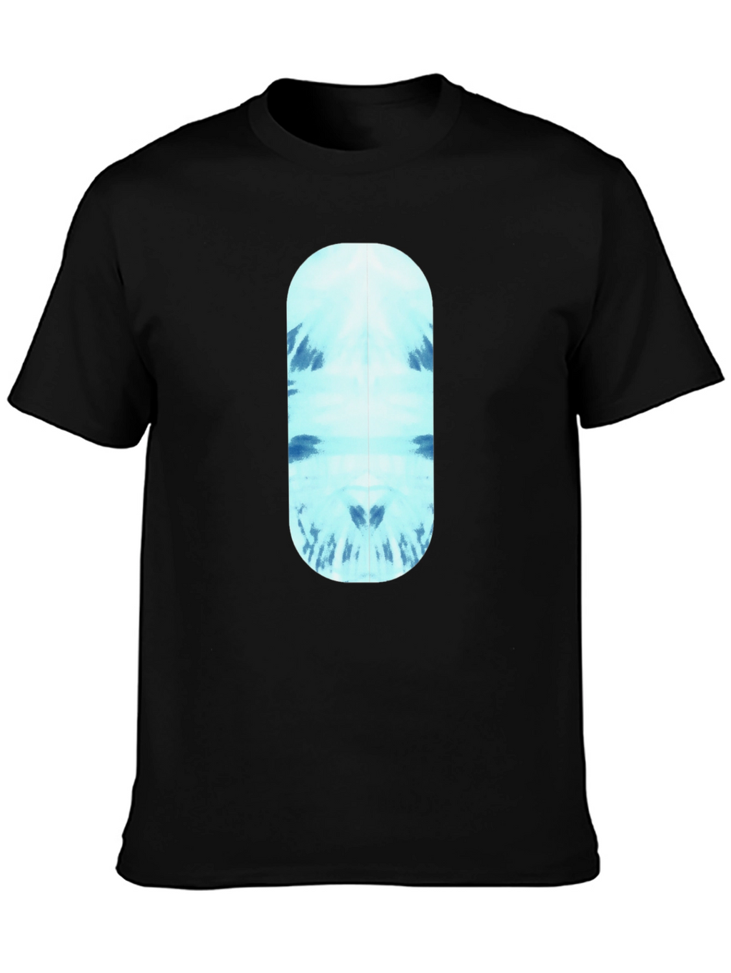 Cool Blue Tie-Dye Capsule Graphic Black T-Shirt
