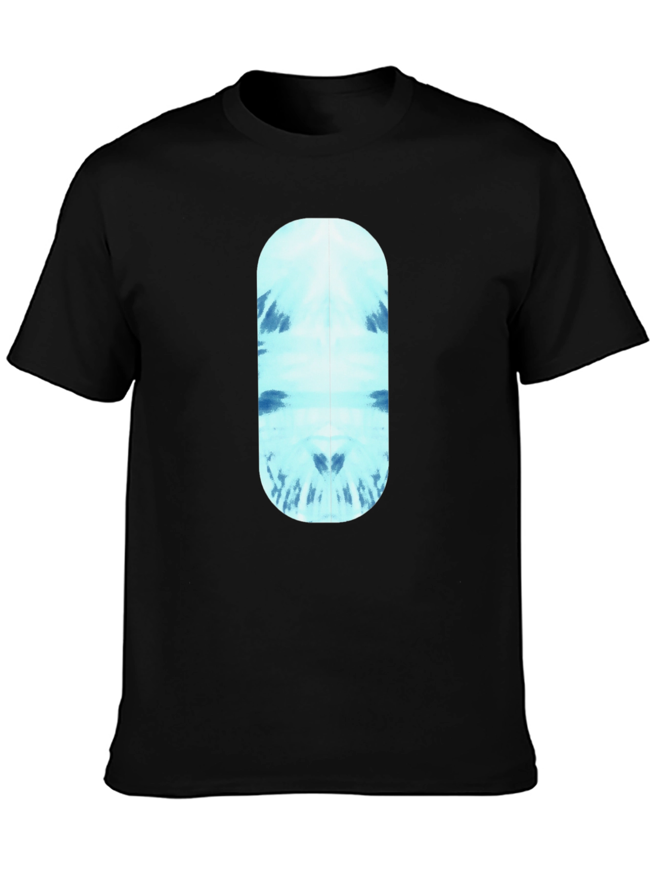 Cool Blue Tie-Dye Capsule Graphic Black T-Shirt