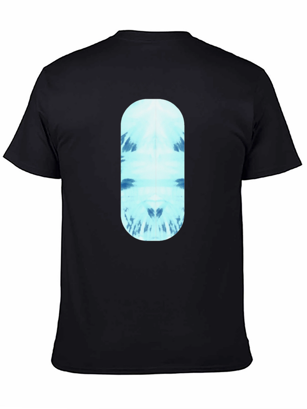 Cool Blue Tie-Dye Capsule Graphic Black T-Shirt