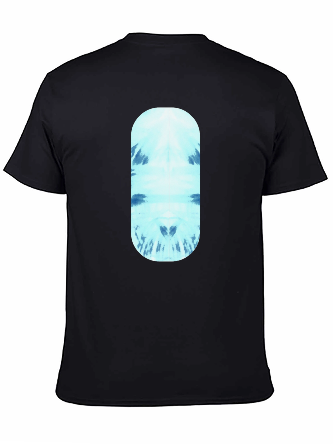 Cool Blue Tie-Dye Capsule Graphic Black T-Shirt