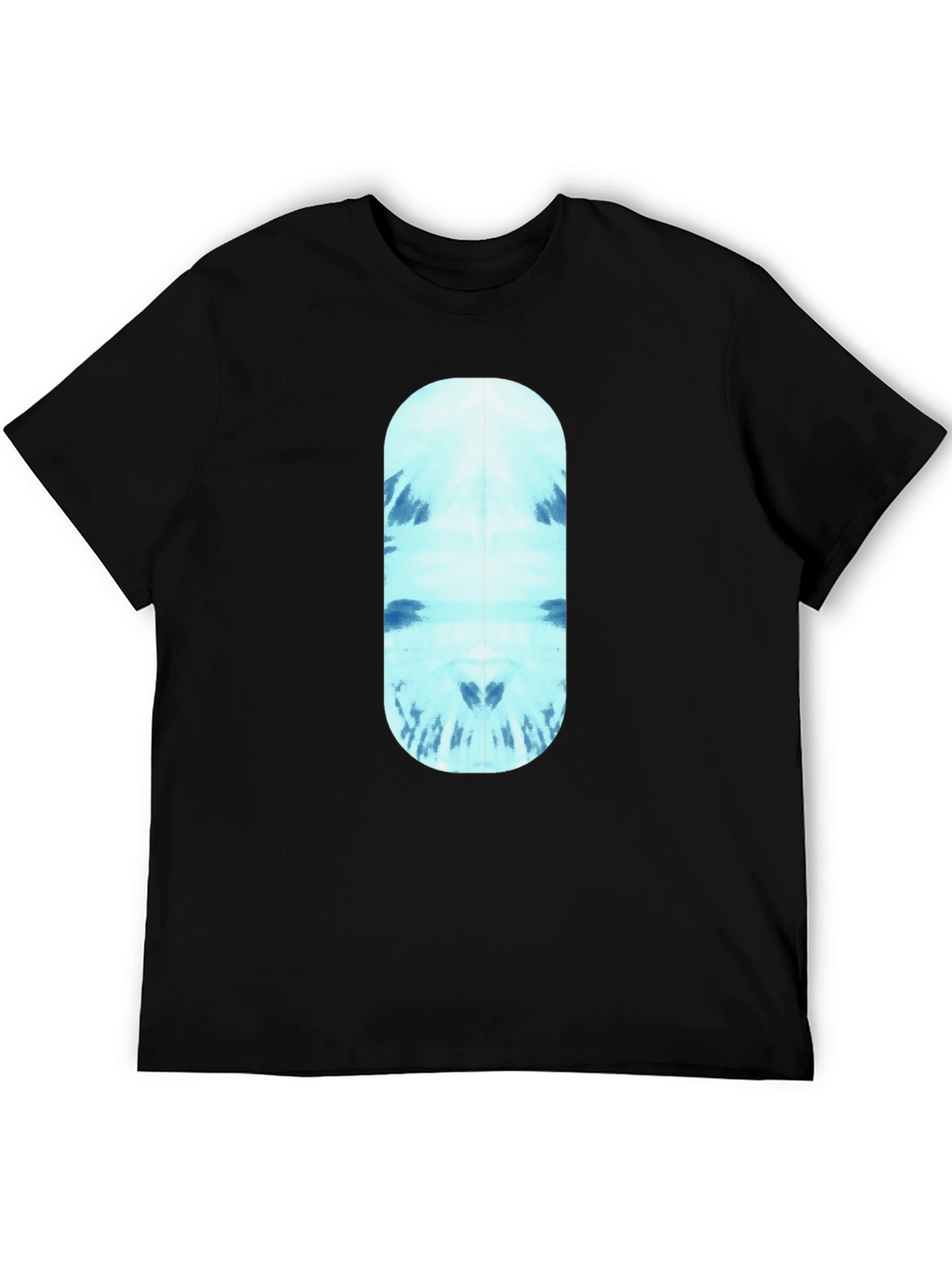 Cool Blue Tie-Dye Capsule Graphic Black T-Shirt