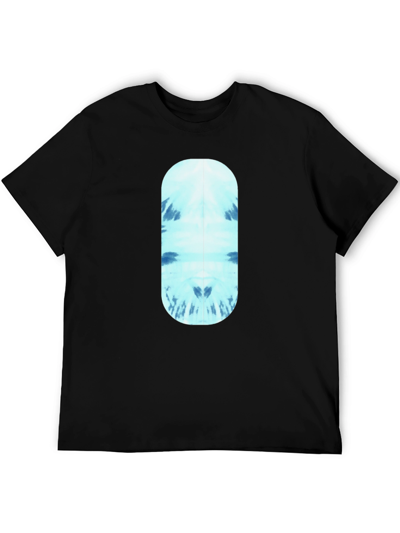 Cool Blue Tie-Dye Capsule Graphic Black T-Shirt