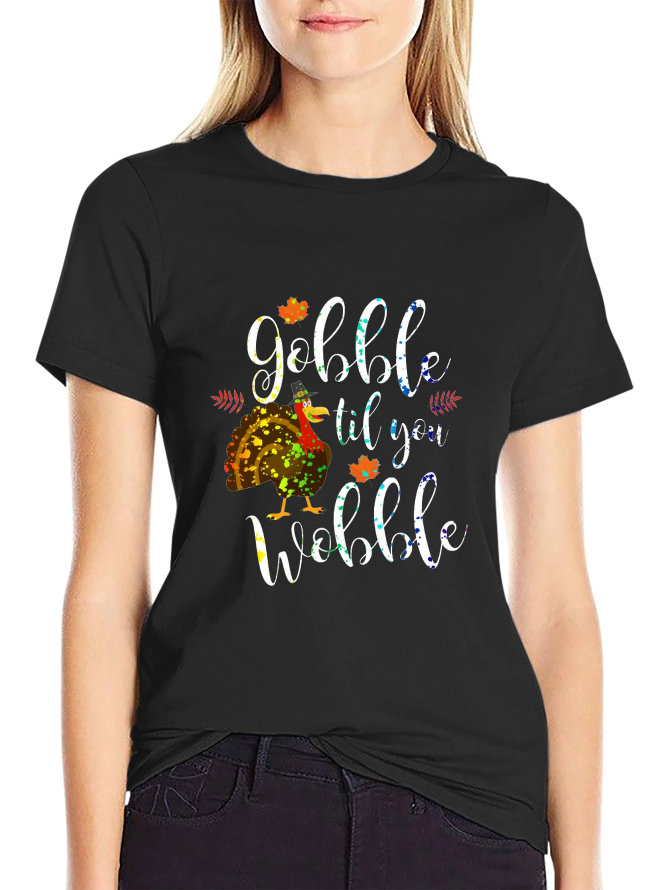 Gobble Til You Wobble Thanksgiving T-Shirt