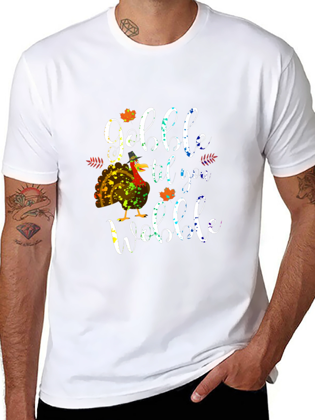 Gobble Til You Wobble Thanksgiving T-Shirt