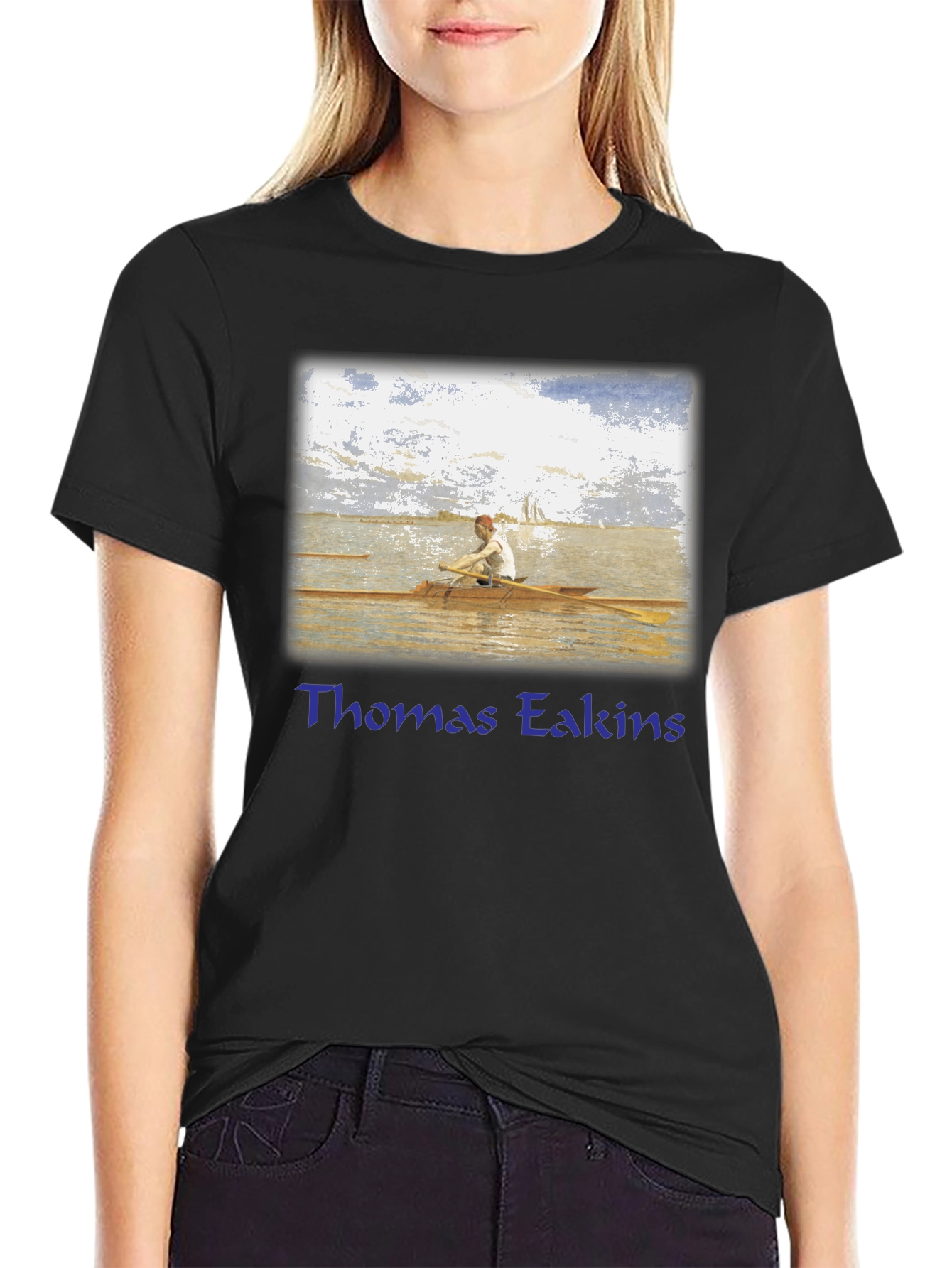 Thomas Eakins Rowing T-Shirt - Fine Art Graphic Tee