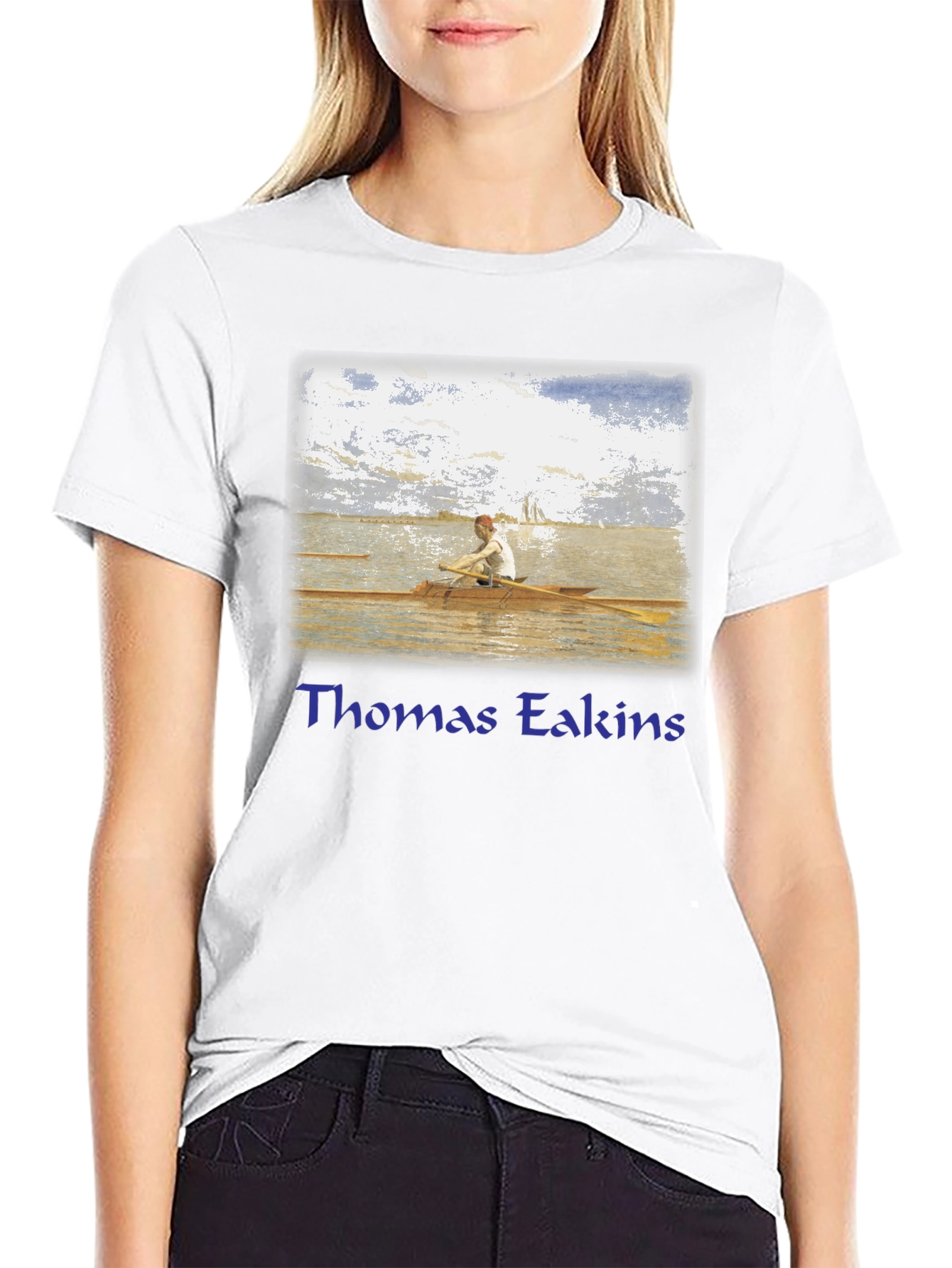 Thomas Eakins Rowing T-Shirt - Fine Art Graphic Tee