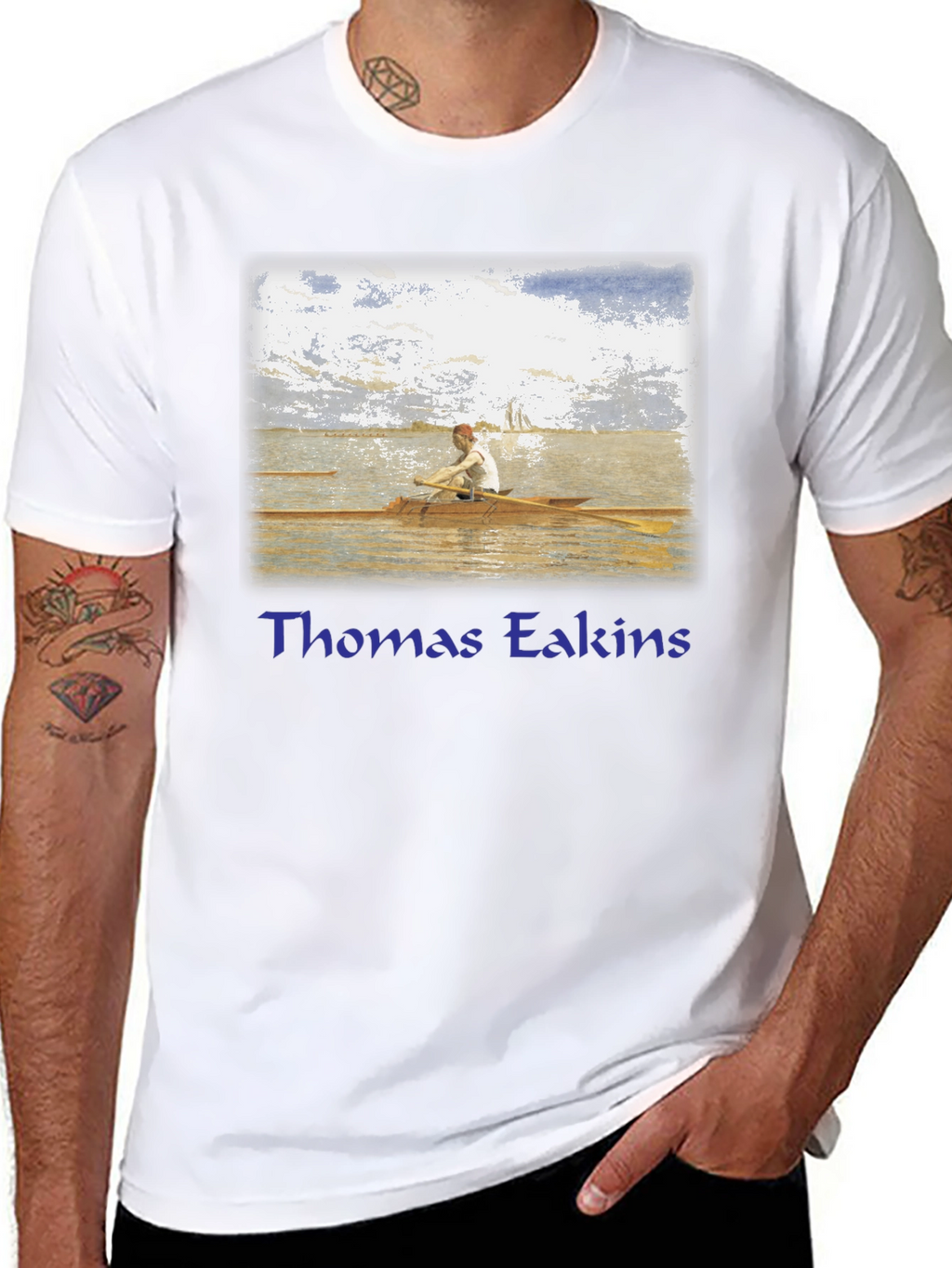 Thomas Eakins Rowing T-Shirt - Fine Art Graphic Tee