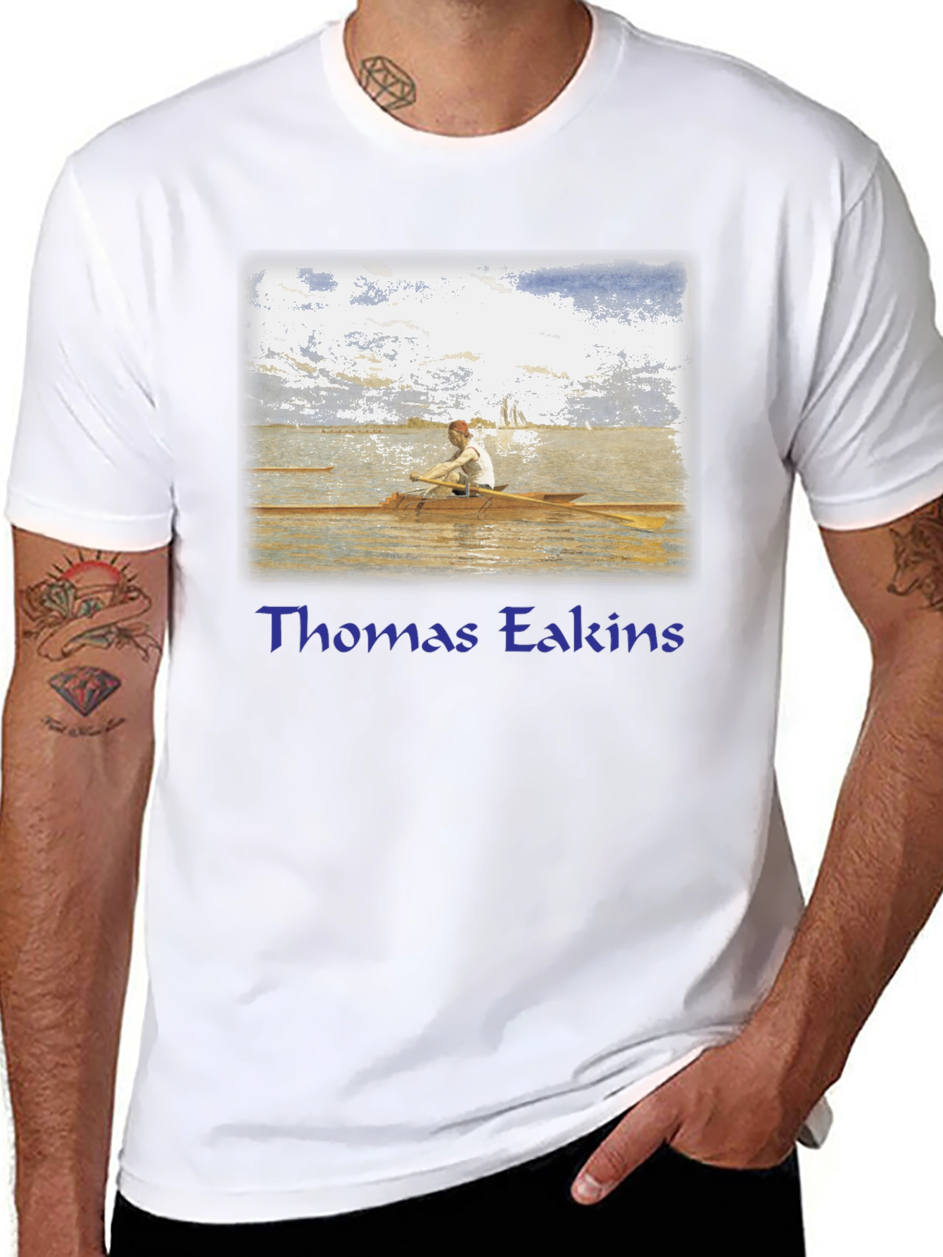 Thomas Eakins Rowing T-Shirt - Fine Art Graphic Tee