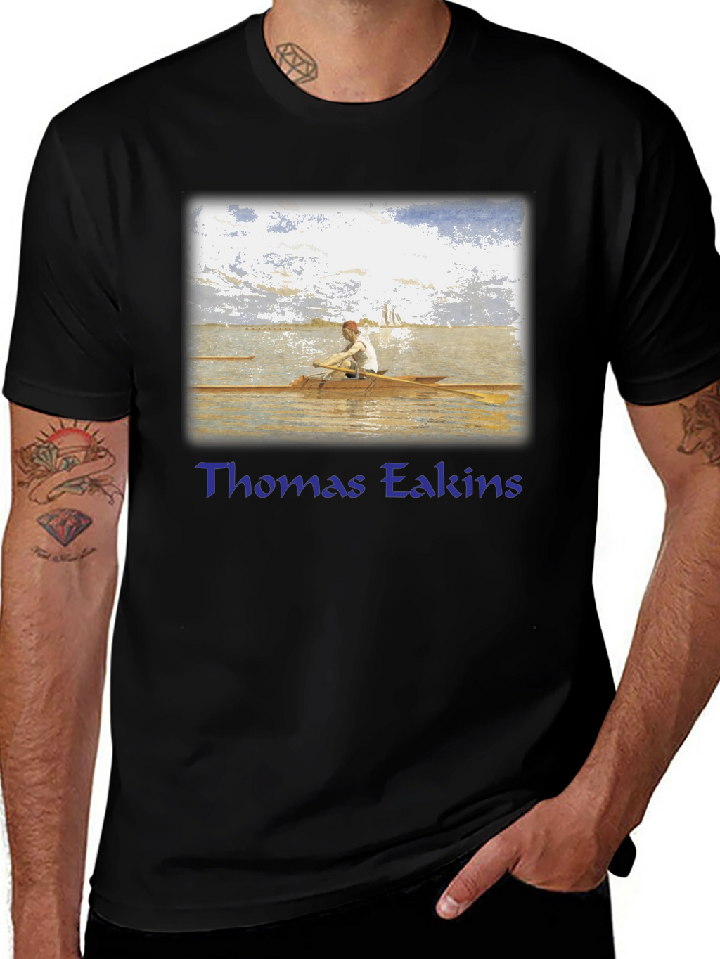 Thomas Eakins Rowing T-Shirt - Fine Art Graphic Tee