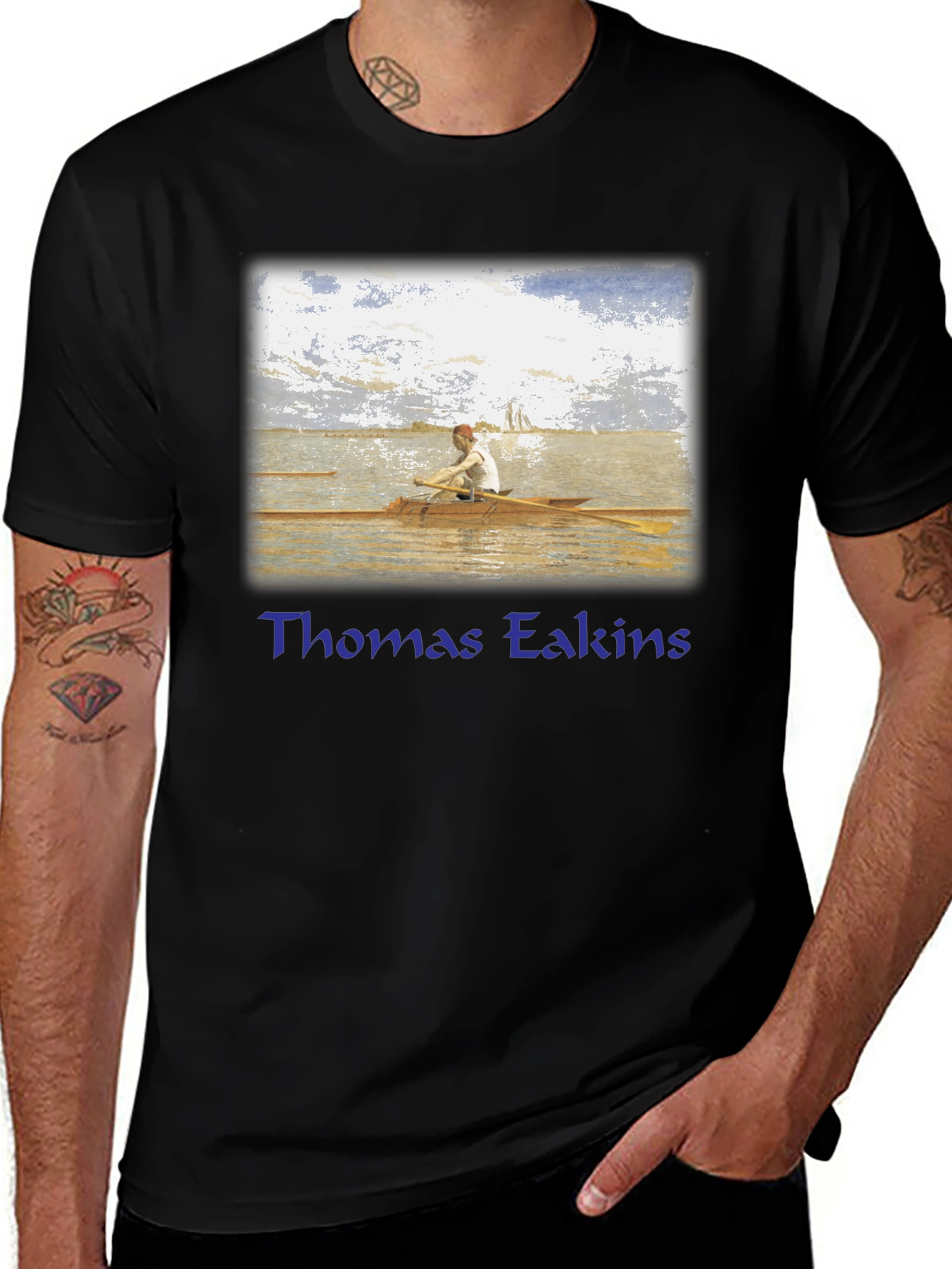 Thomas Eakins Rowing T-Shirt - Fine Art Graphic Tee