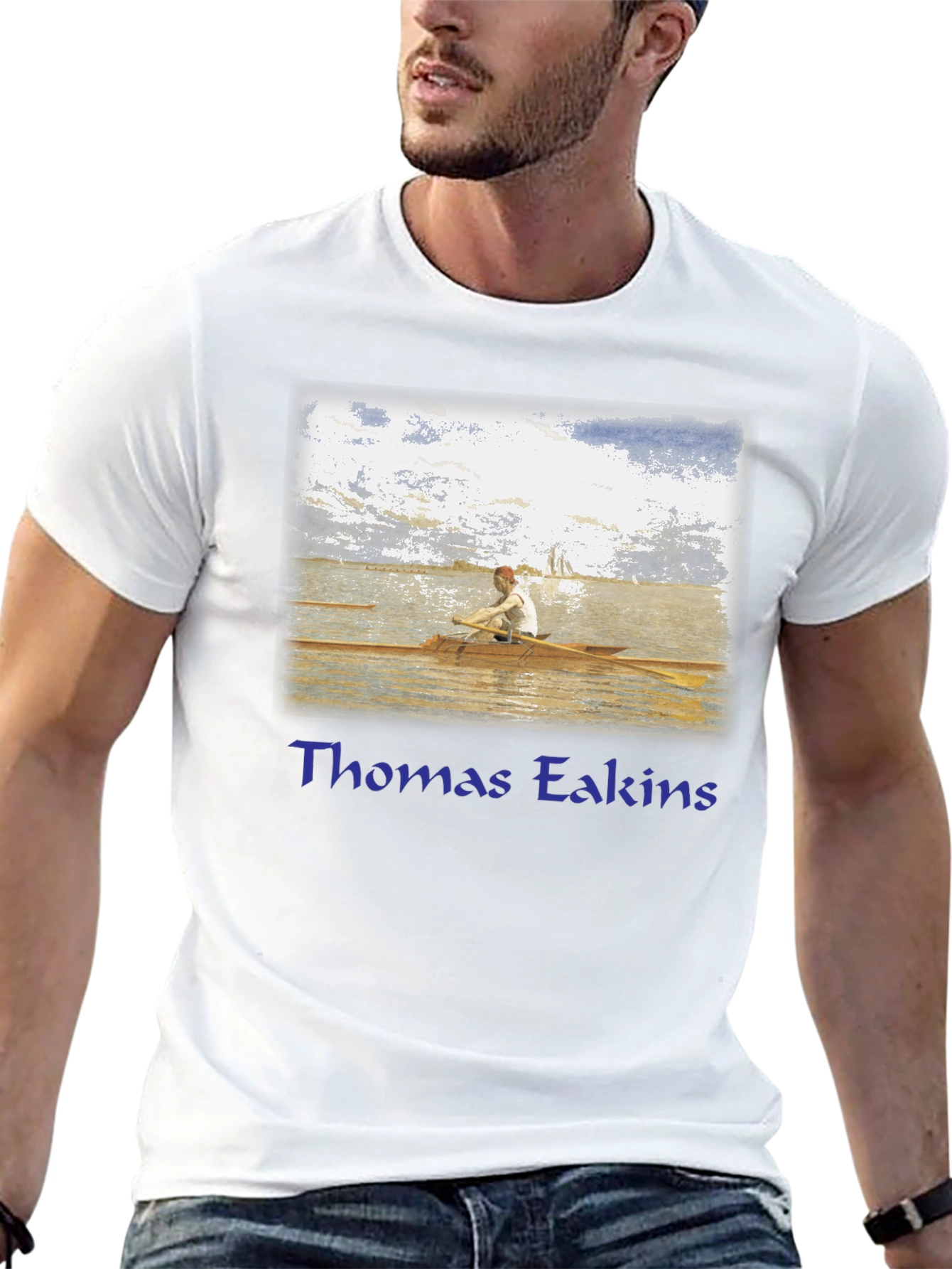 Thomas Eakins Rowing T-Shirt - Fine Art Graphic Tee