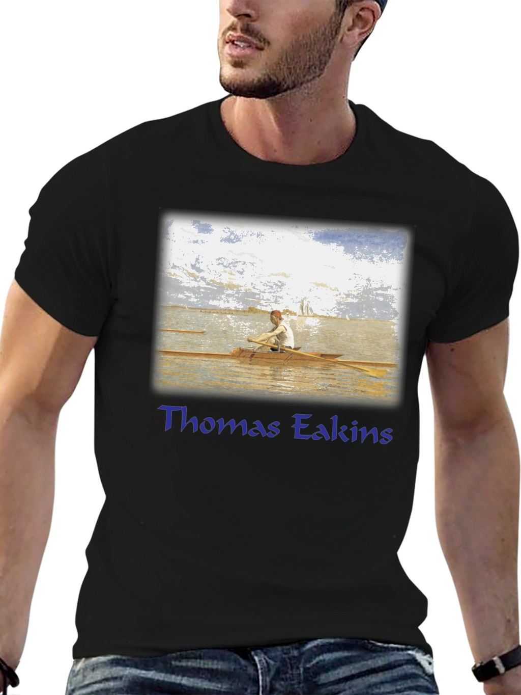 Thomas Eakins Rowing T-Shirt - Fine Art Graphic Tee