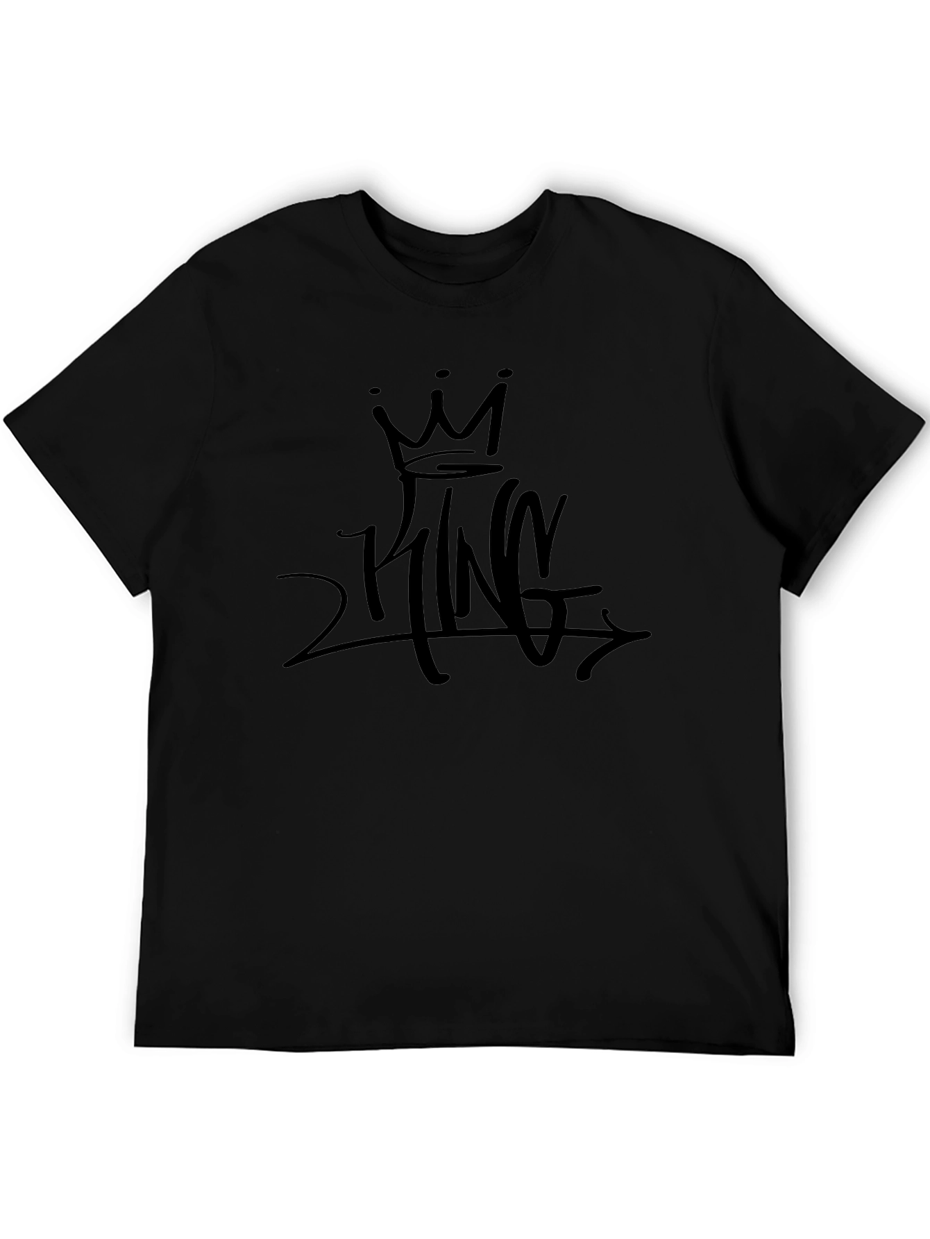 Black Graphic Tee - 2 King Design