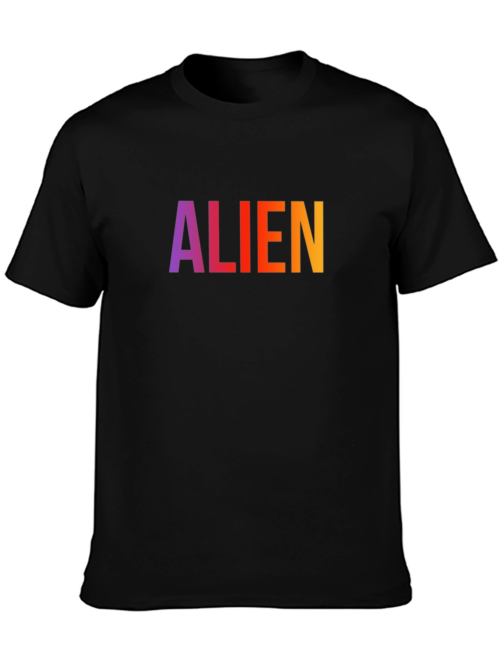 Alien Graphic Print T-Shirt - Casual Crew Neck Tee