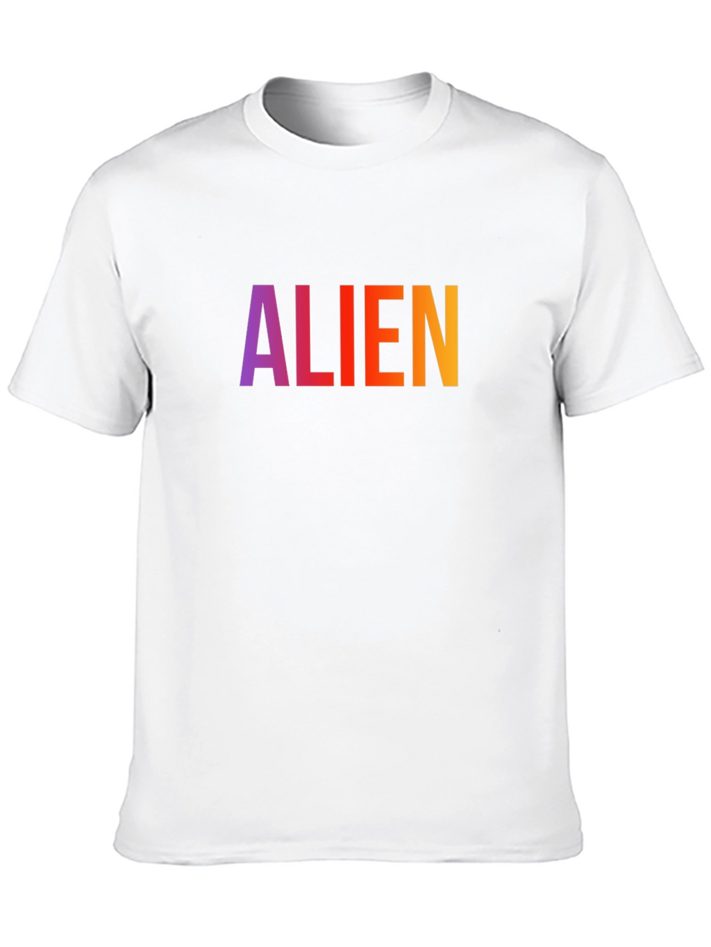 Alien Graphic Print T-Shirt - Casual Crew Neck Tee